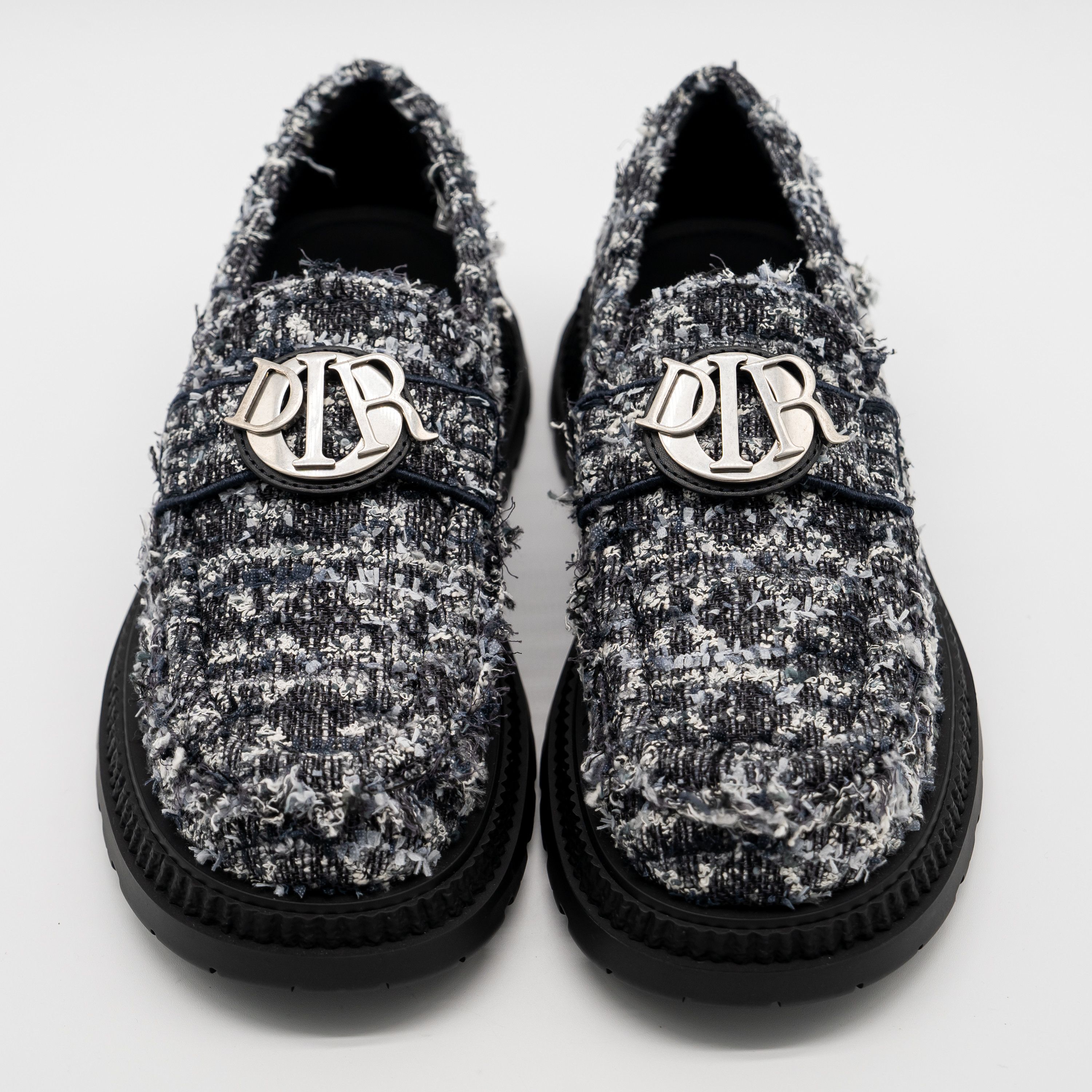 Dior 44eu 11 US Dior Buffalo Loafer Cannage Tweed Navy Blue Size US 11 / EU 44 - 3 Thumbnail