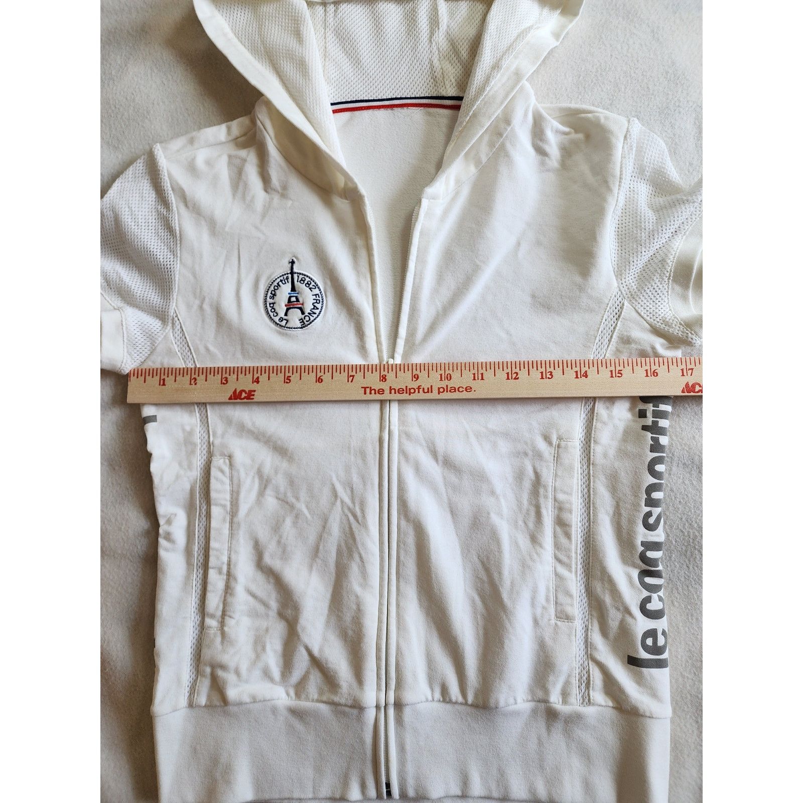 Le Coq Sportif Le Coq Sportif Short Sleeve Full Zip Hoodie Jacket White S Size S / US 4 / IT 40 - 7 Thumbnail
