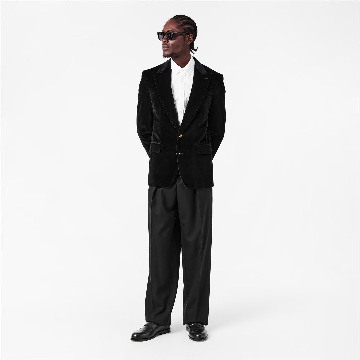 Dolce & Gabbana o1g2r1mq0426 Velvet Tailored Blazer in Black Size US XL / EU 56 / 4 - 6 Thumbnail