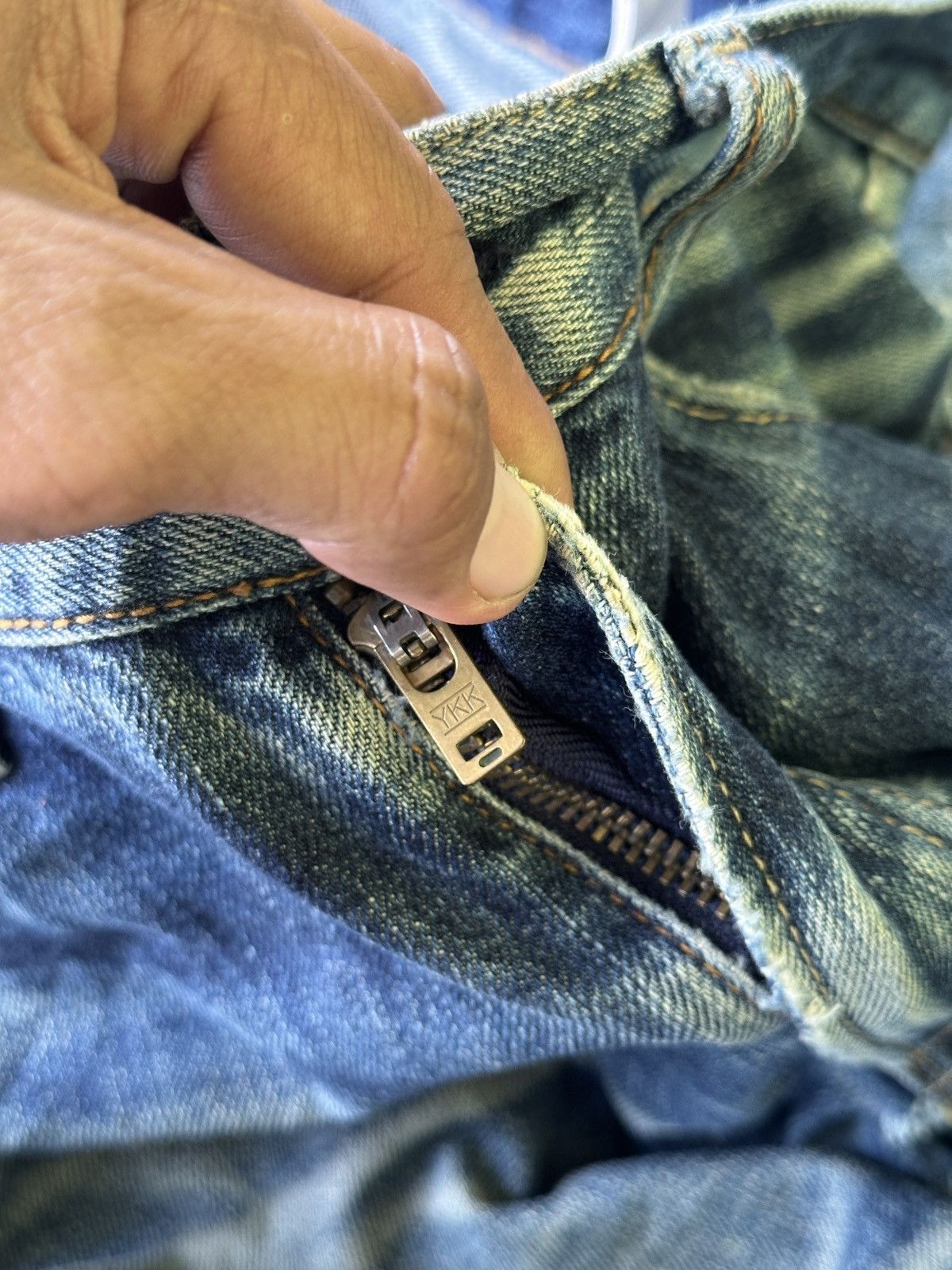 Japanese Brand Distress Uniqlo Selvedge 32x37 . Size US 32 / EU 48 - 12 Thumbnail