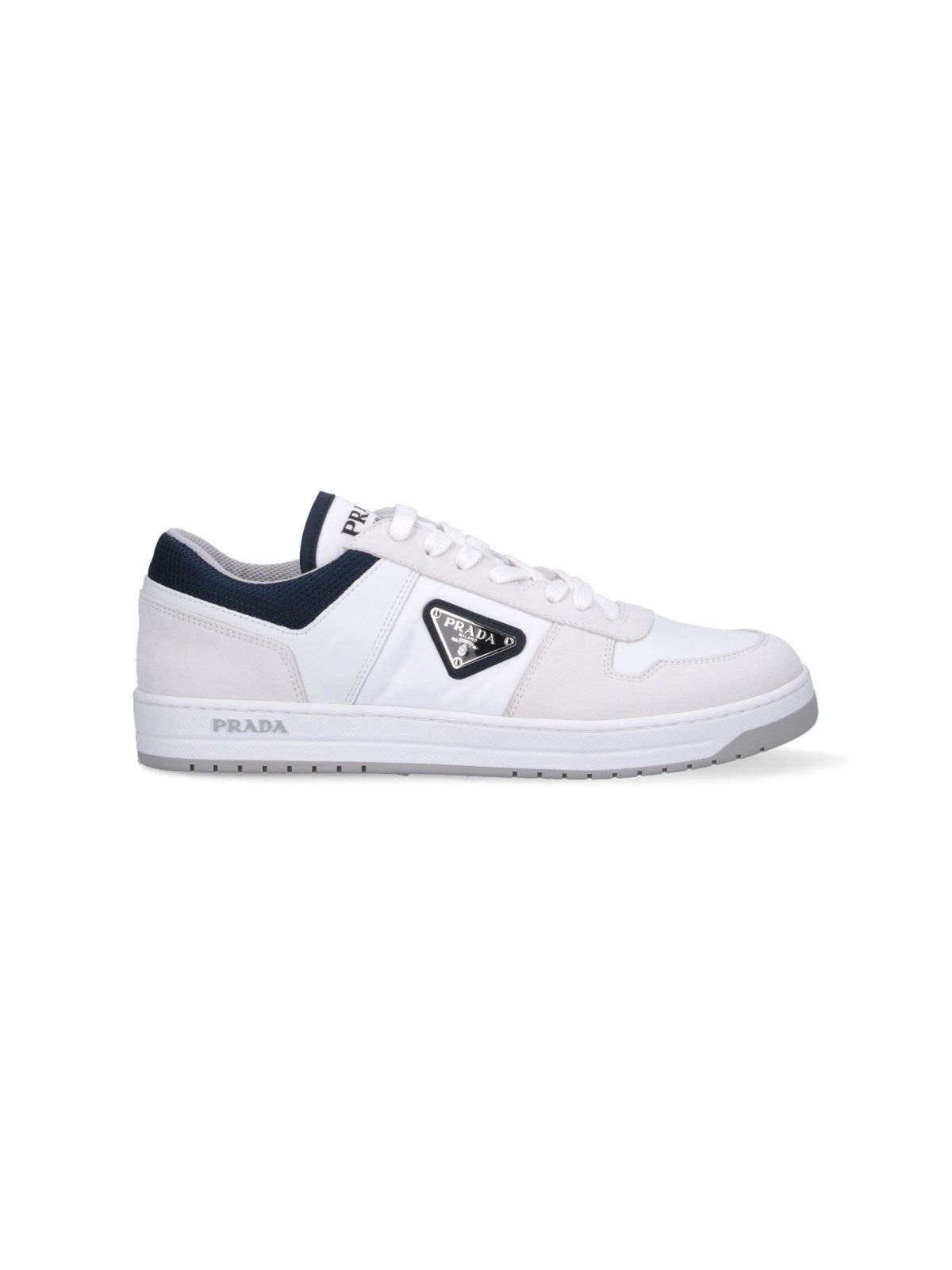 image of Prada Logo Downtown Sneakers Size 8 in White, Men's