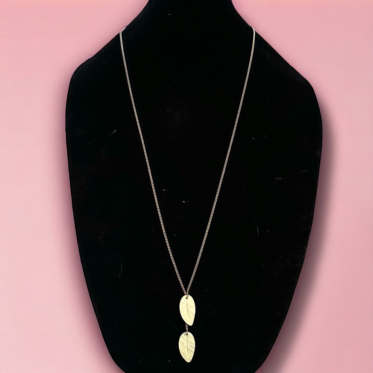 Other Gold tone mother of pearl leaves drop pendant necklace Size ONE SIZE - 2 Thumbnail