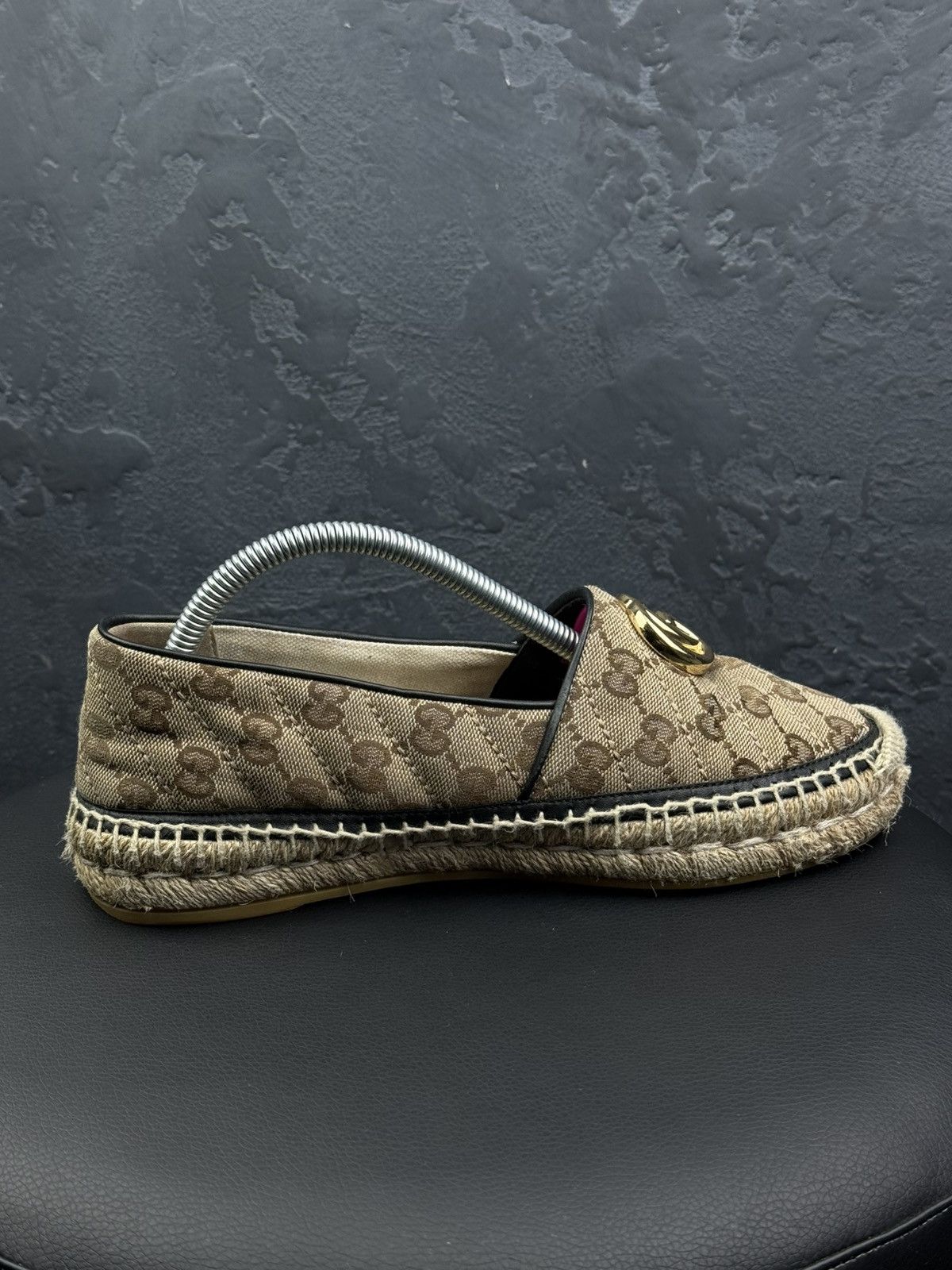Gucci Gucci GG Supreme Canvas Monogram Espadrille Flats Slip Ons Size US 6 / IT 36 - 4 Thumbnail