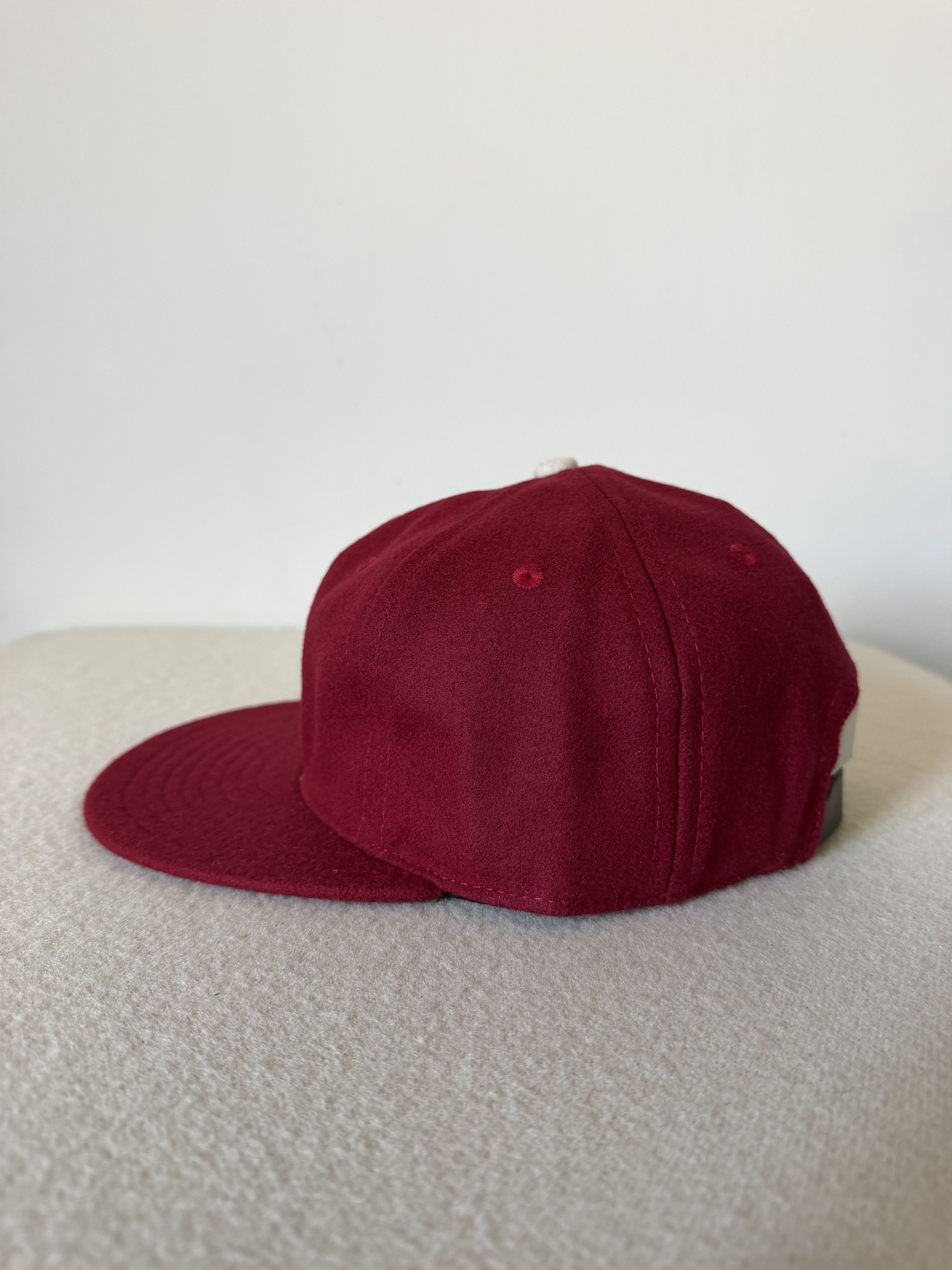 Ebbets Field Flannels Ebbets Field 1975 University of Oklahoma Wool Strapback Hat Size ONE SIZE - 2 Thumbnail