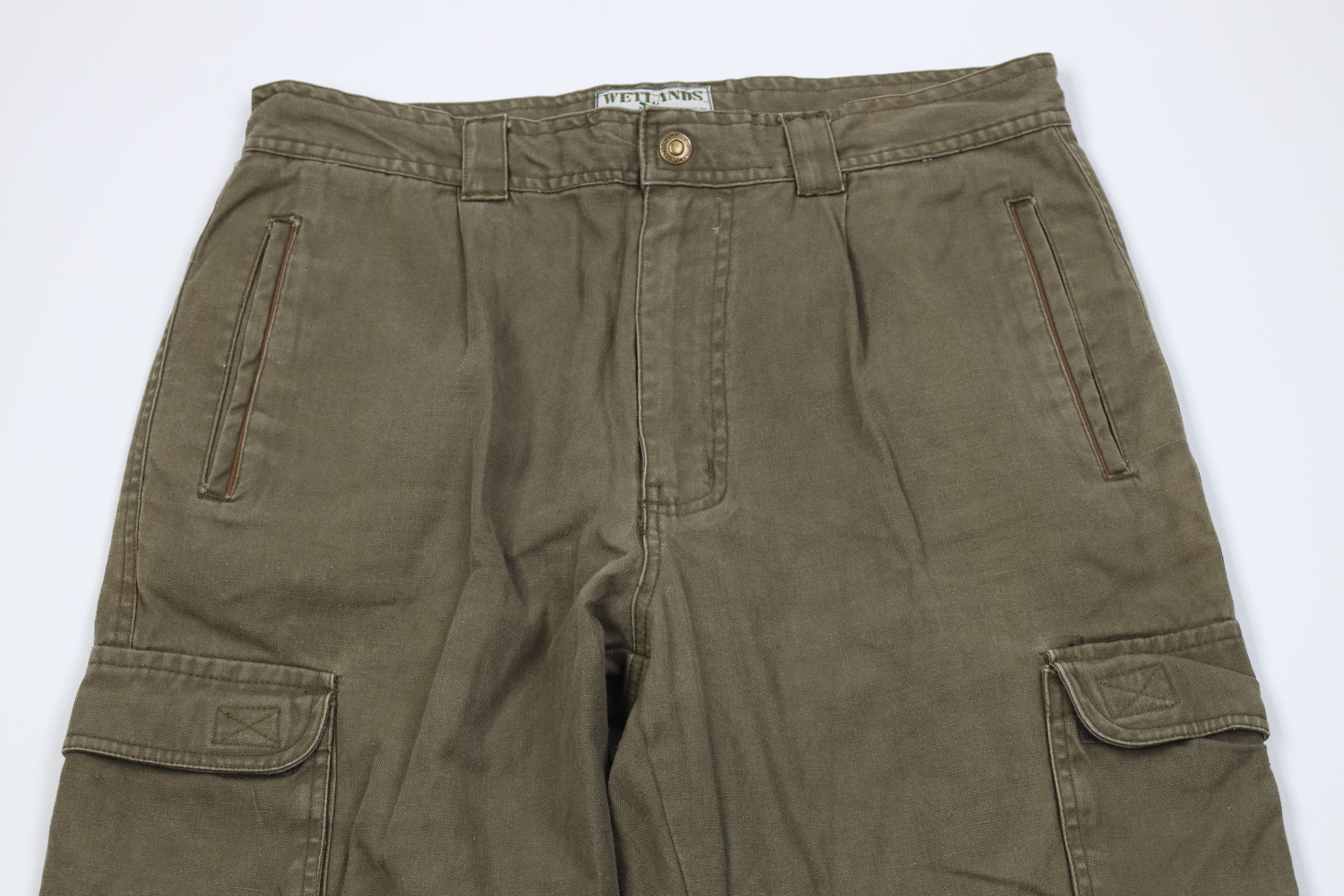Vintage Vintage 90s Streetwear Relaxed Fit Baggy Cargo Pants Green Size US 34 / EU 50 - 2 Thumbnail