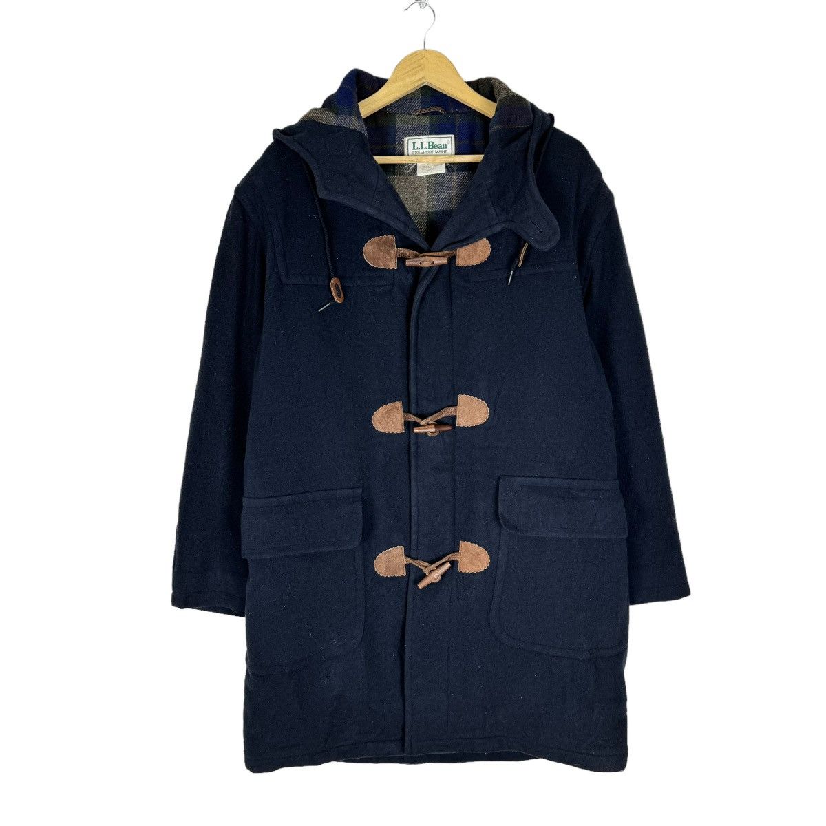 Vintage LL BEAN USA HOODIE DUFFLE COAT JACKET Grailed
