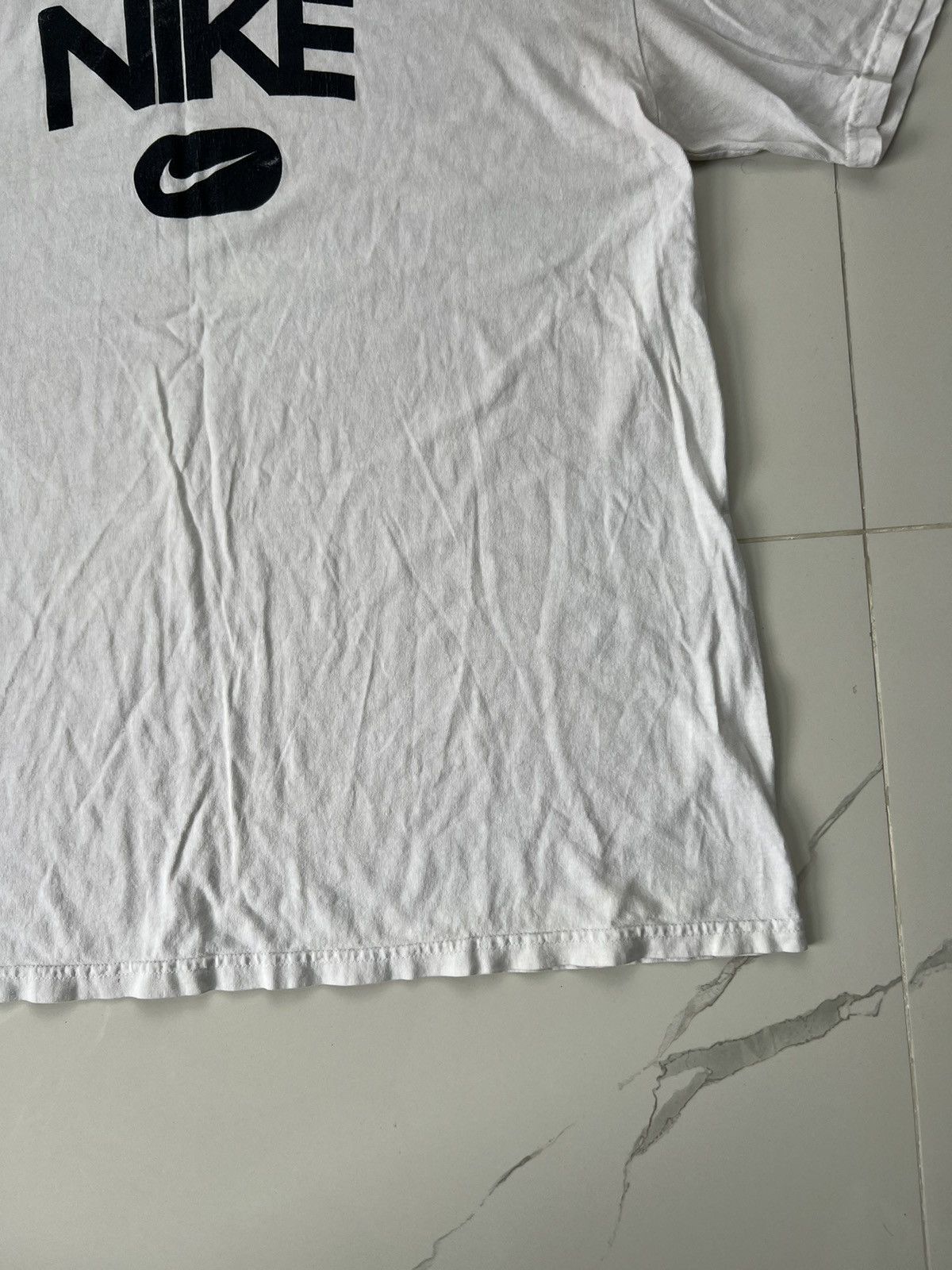 Nike × Vintage 90's NIKE SPELLOUT SWOOSH LOGO Y2K RARE TEE BIG LOGO Size US XL / EU 56 / 4 - 6 Thumbnail