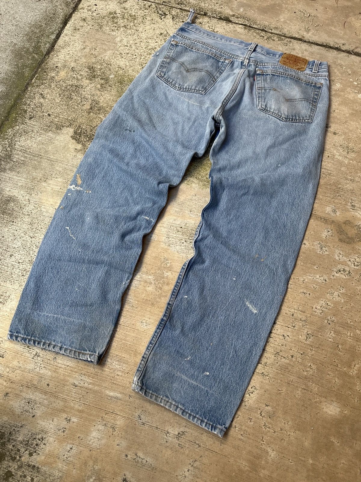 Levi's × Levi's Vintage Clothing × Vintage Vintage 90s Sunfaded Paint stained Levi’s 501 34 Size US 34 / EU 50 - 5 Thumbnail