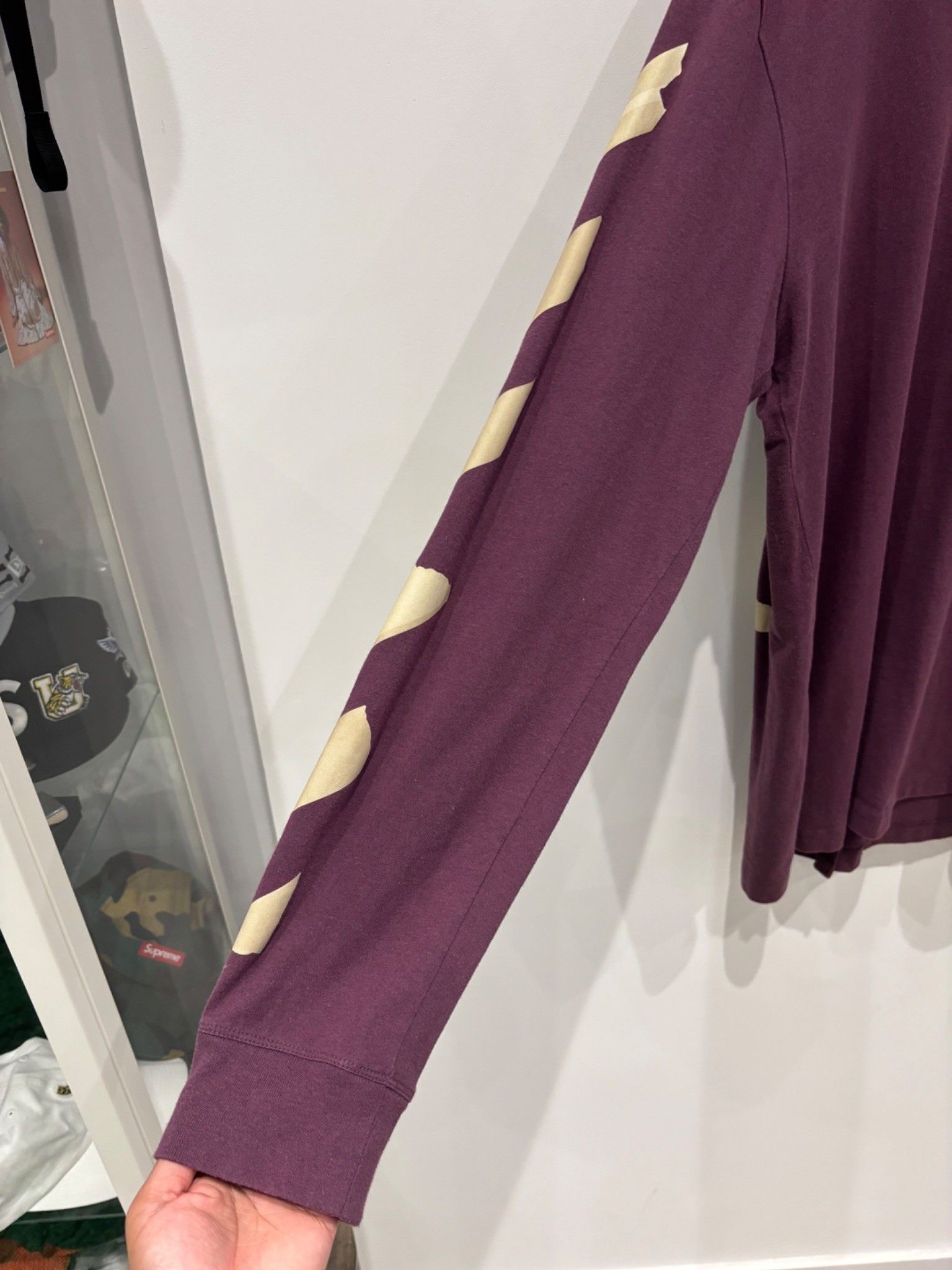 Off-White OFF-WHITE Diagonal Tape Arrows Crew Sweatshirt Purple Size US XL / EU 56 / 4 - 2 Thumbnail