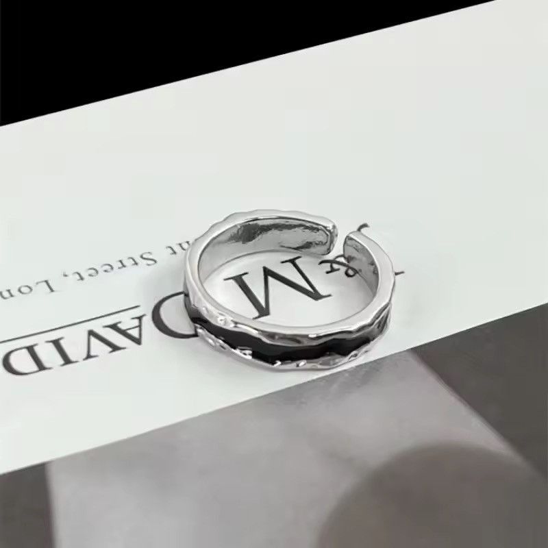 Japanese Brand × Vintage Kpop Goth Punk Vintage Double Oil Drip Open Rings for Women Size ONE SIZE - 2 Thumbnail