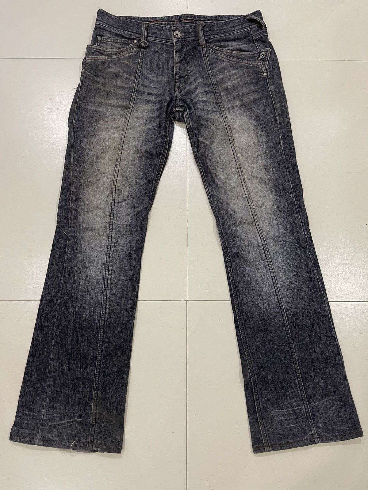 Nicole Club DOPE FLARE BLACK JEANS STREETWEAR NICOLE CLUB FOR MEN Size US 30 / EU 46 - 2 Thumbnail