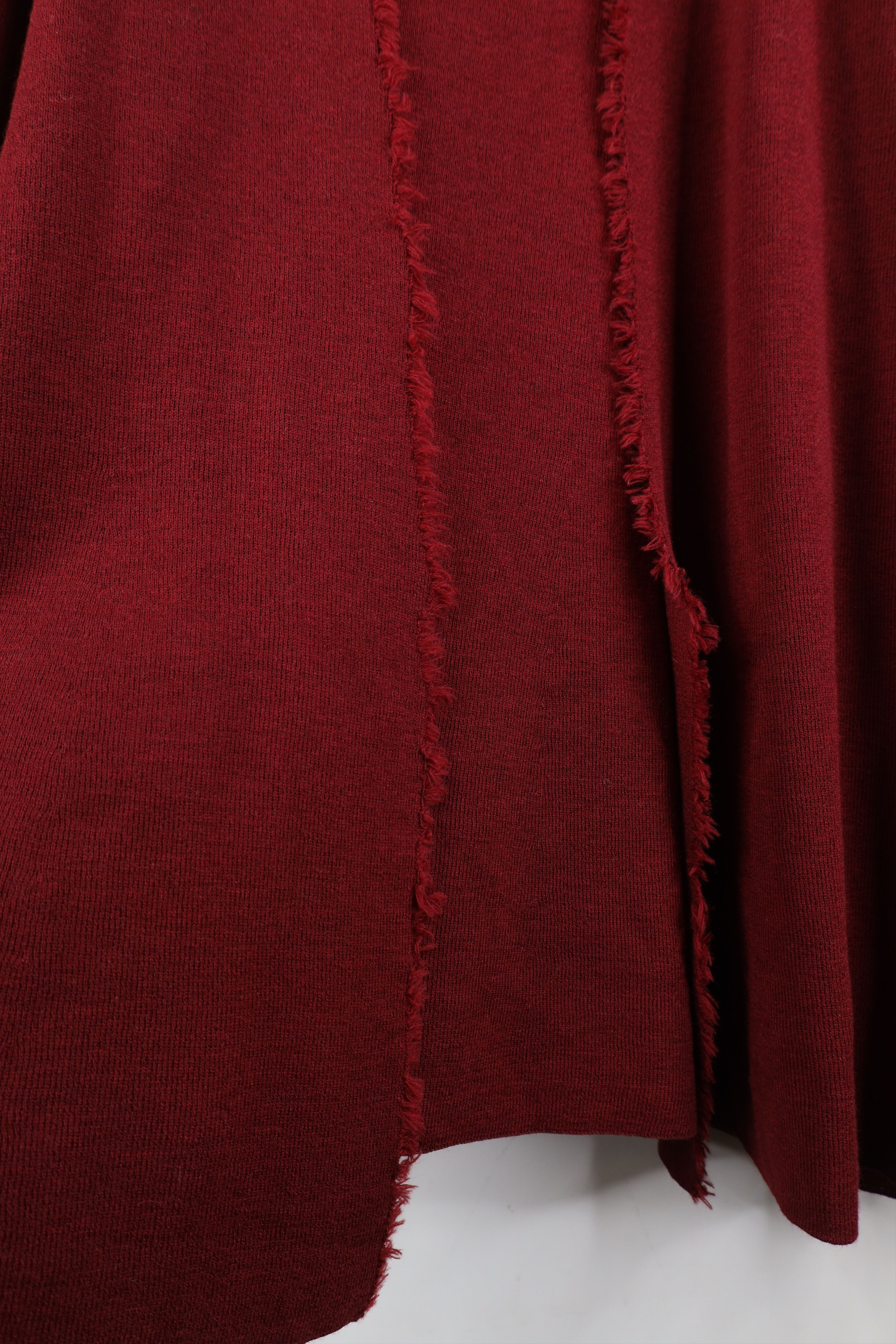 Eileen Fisher Eileen Fisher Knit Fringed Open Front Cardigan Sweater Red Size XL / US 12-14 / IT 48-50 - 6 Thumbnail