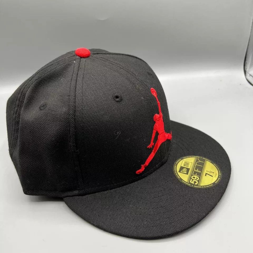 New Era Air Jordan Hat Men Embroidered Logo Fifty New Era Fitted Cap Size ONE SIZE - 3 Thumbnail