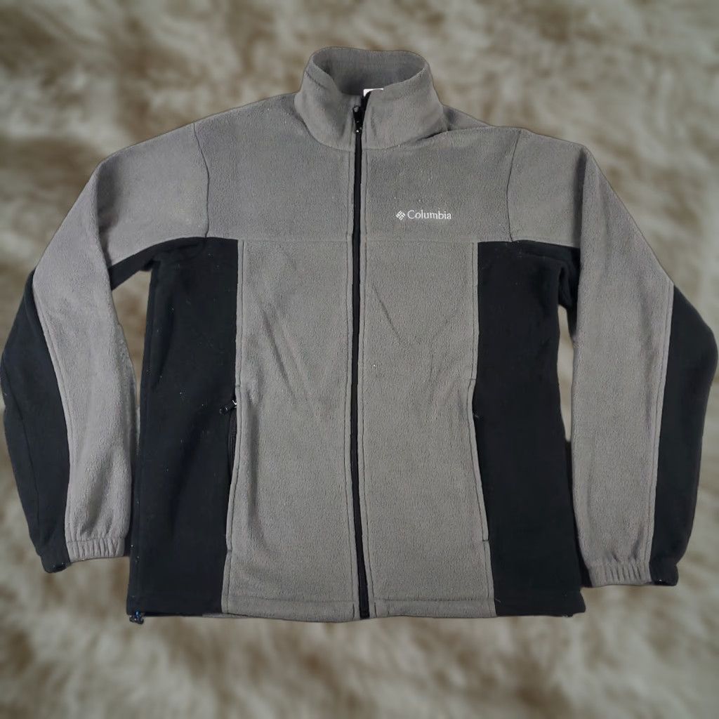 Vintage Columbia Sweater Mens M Gray Black Full Zip Up Fleece Outerwear - Logo Pockets Modern Outdoor, Casual, Workwear Size US M / EU 48-50 / 2 - 1 Thumbnail