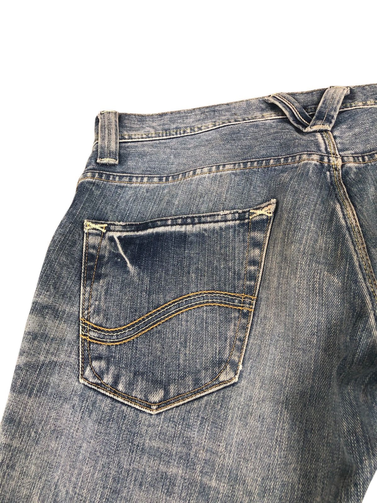 If Six Was Nine Japanese Lee Flared Jeans Distressed Jeans Size US 33 - 16 Thumbnail