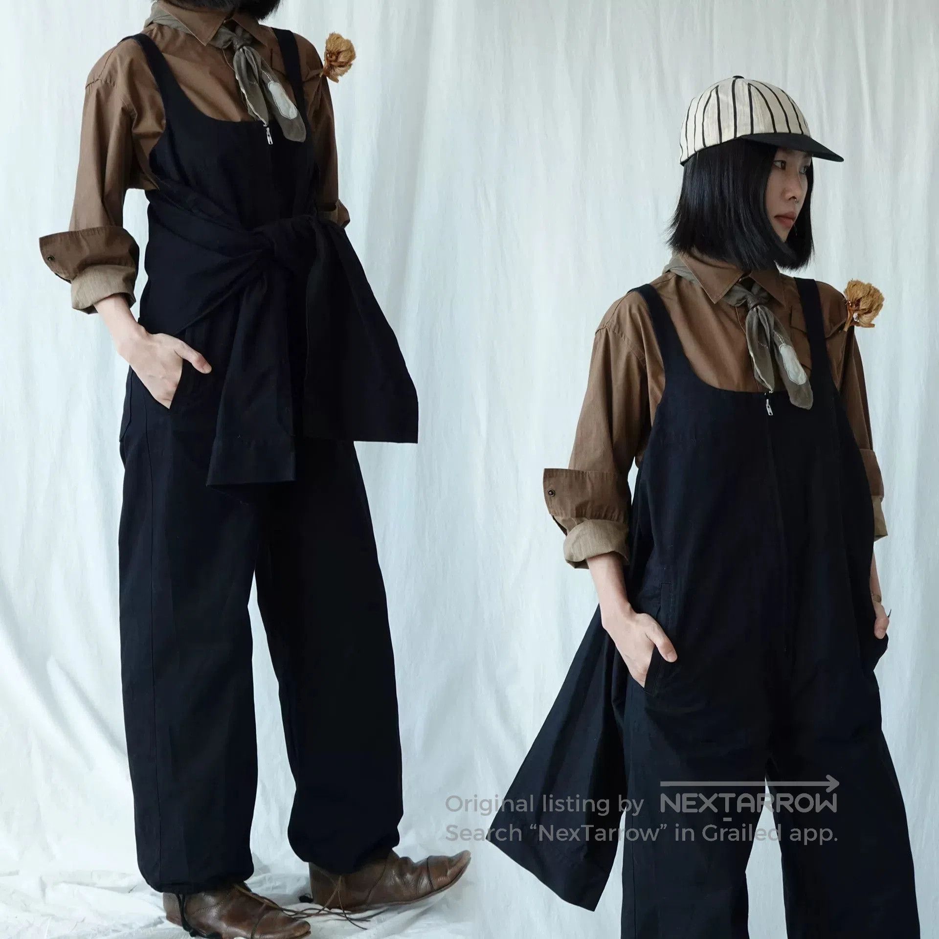 Y's Unique Yohji Yamamoto Dungarees with Sleeves. Size 25" / US 0 / IT 36 - 5 Thumbnail