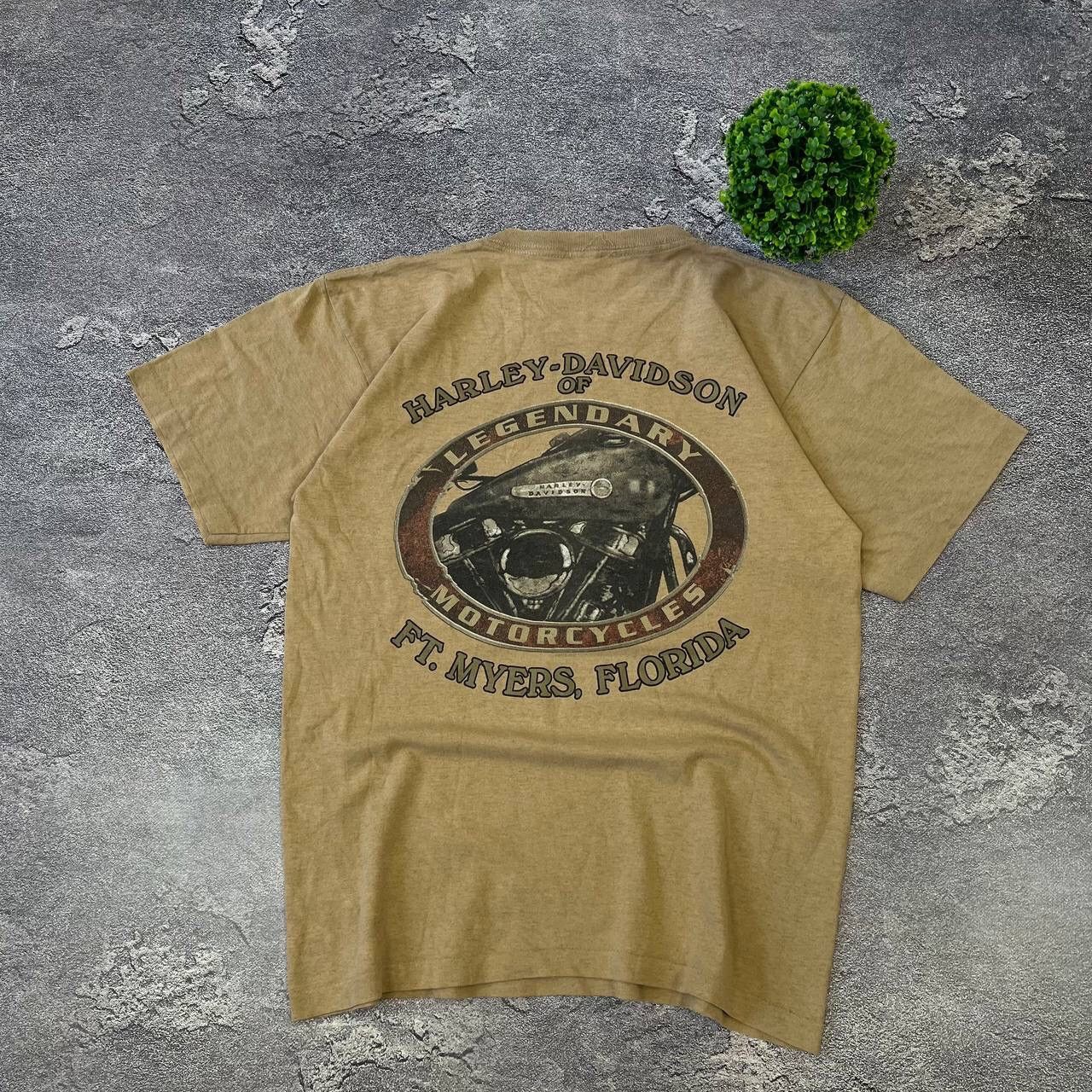 Harley Davidson Vintage 2000s Harley Dadidson Big Logo Florida Mens T-Shirt Size US M / EU 48-50 / 2 - 18 Thumbnail