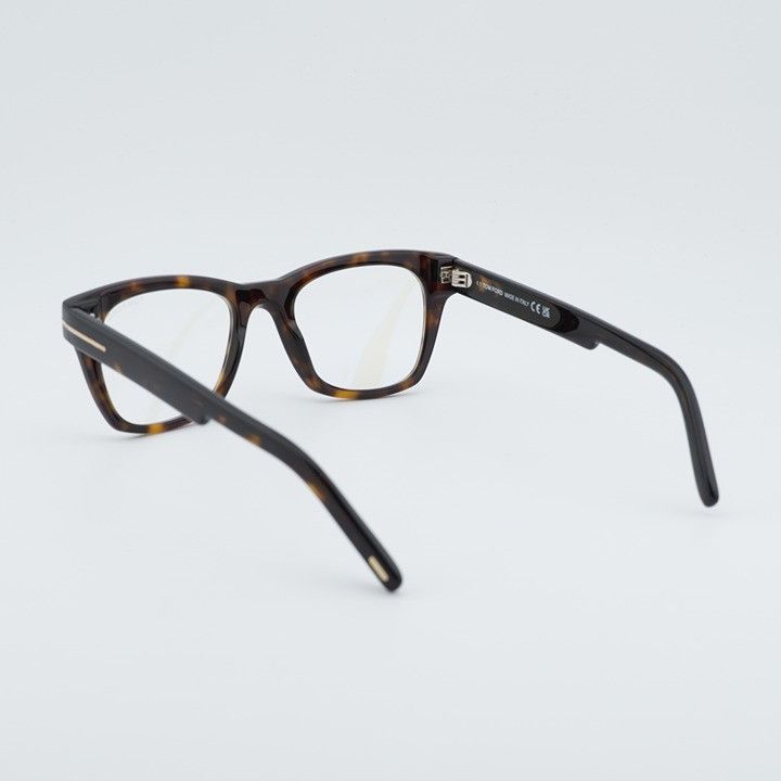 Tom Ford Tom Ford FT5886-B 052 Eyeglasses Havana 50mm Square Frame Size ONE SIZE - 3 Thumbnail