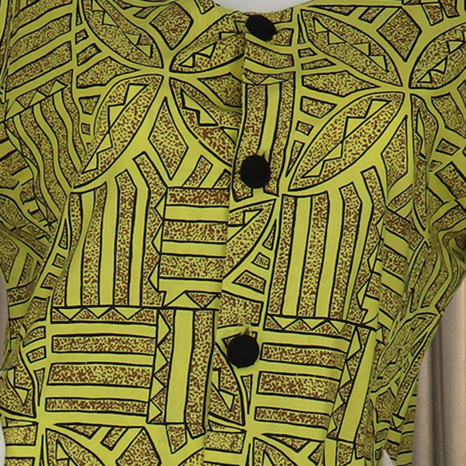 Other Vintage Tribal Ethnic Print Button-Up Dress XL Size XL / US 12-14 / IT 48-50 - 10 Thumbnail