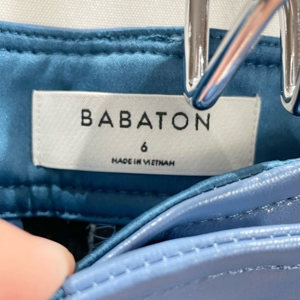 Other Babaton Command Blue Faux Leather Straight Ankle Pants US 6 Size 28" / US 6 / IT 42 - 4 Thumbnail