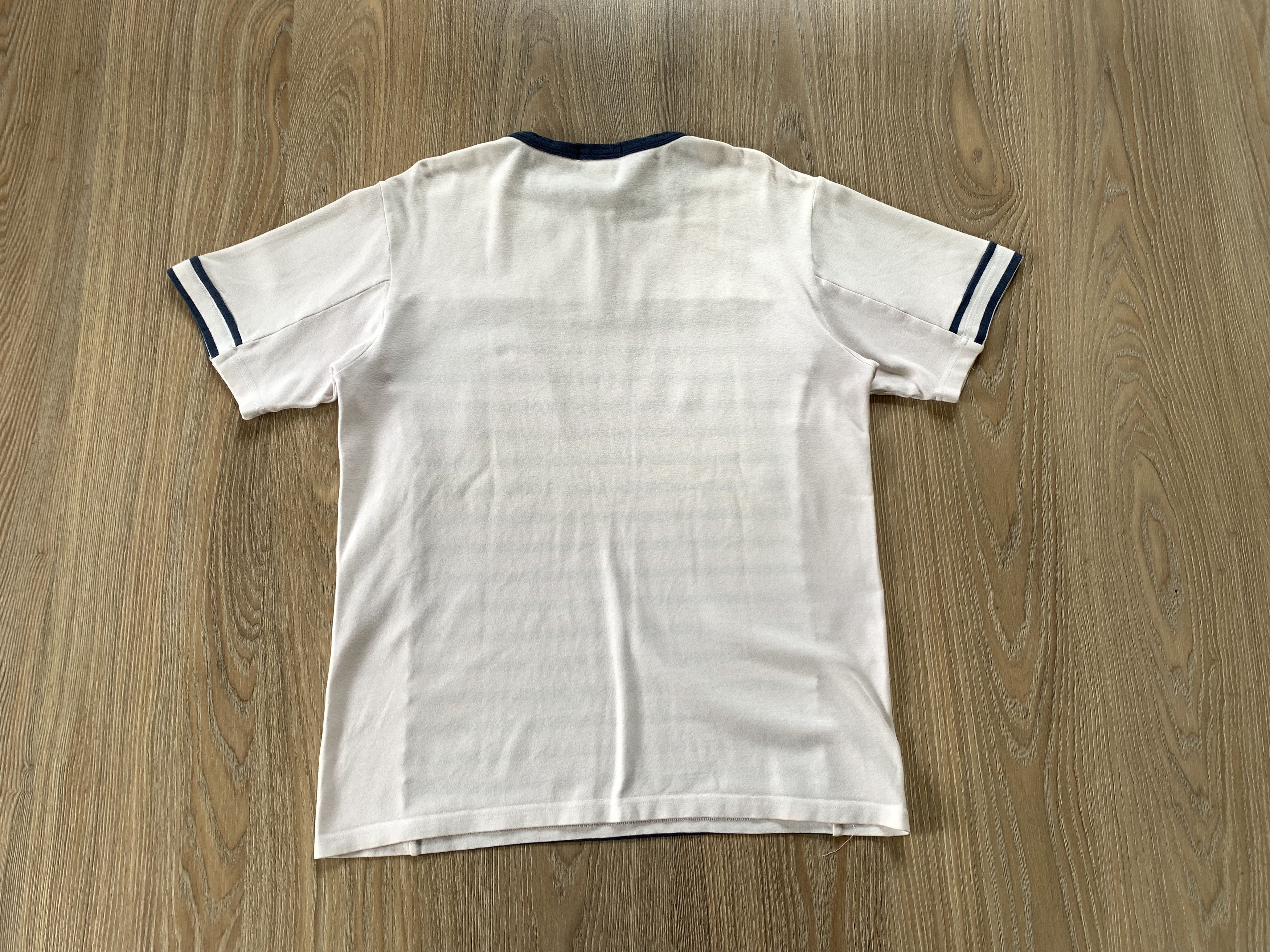 Designer × Vintage Vintage HOM Stripe Quarter Zip Cotton T Shirt Size US L / EU 52-54 / 3 - 8 Thumbnail