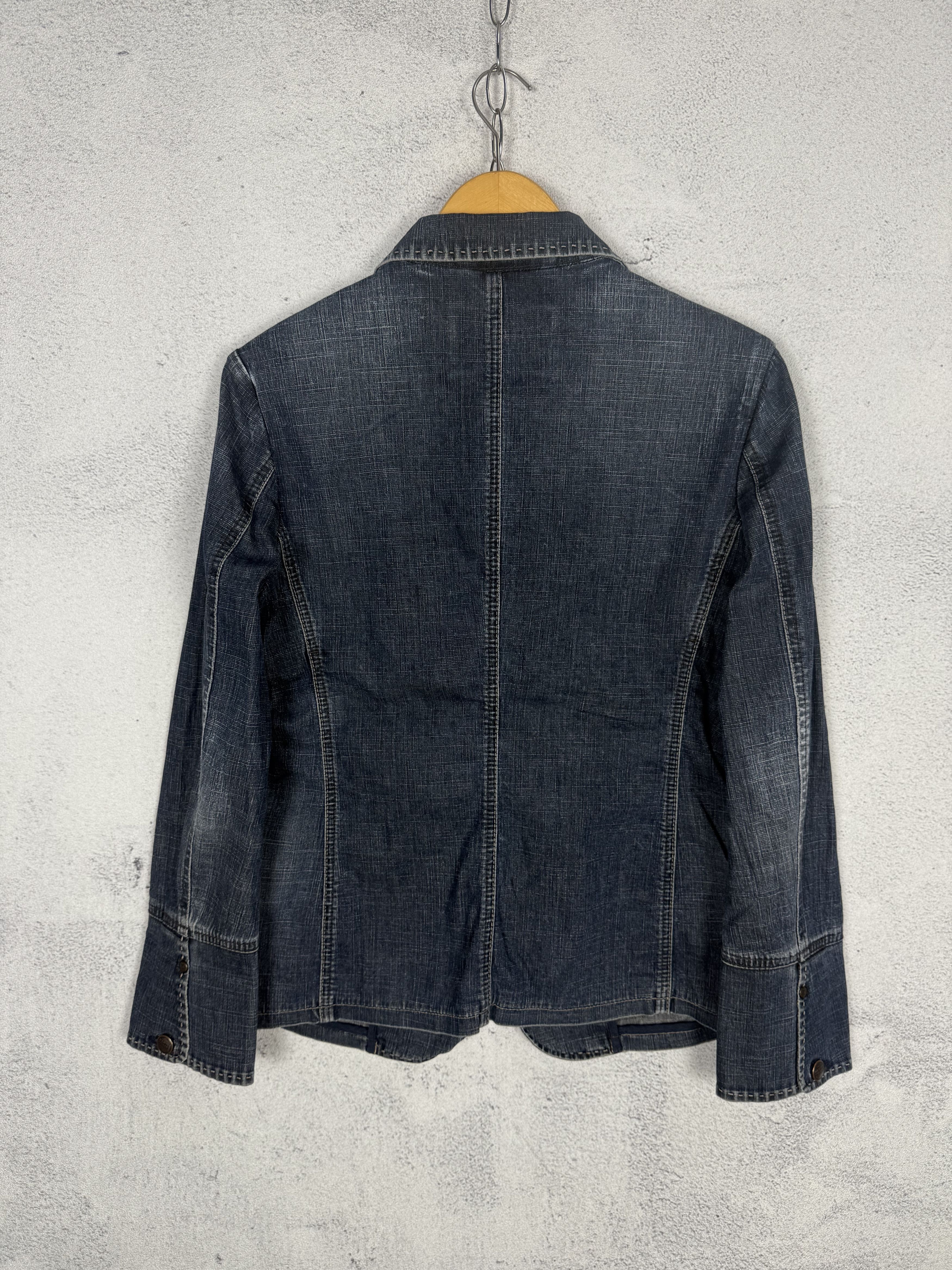 Marithe + Francois Girbaud Vintage Marithe Francois Girbaud Denim Blazer Jacket Size M / US 6-8 / IT 42-44 - 2 Thumbnail