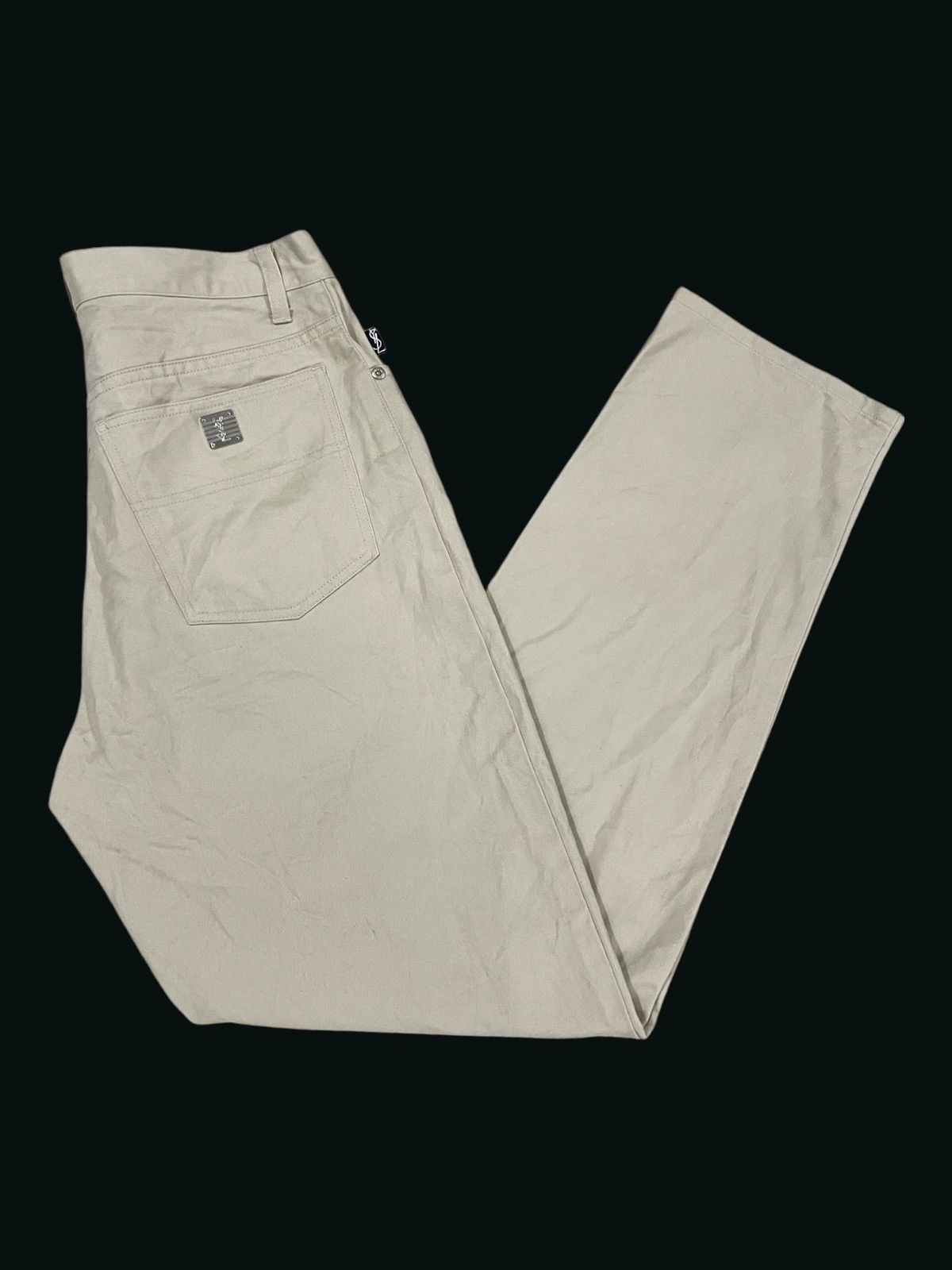 Yves Saint Laurent Y2K Yves Saint Lauren Pour Home Embroidery Plate Baggy Pants Size US 32 / EU 48 - 1 Thumbnail