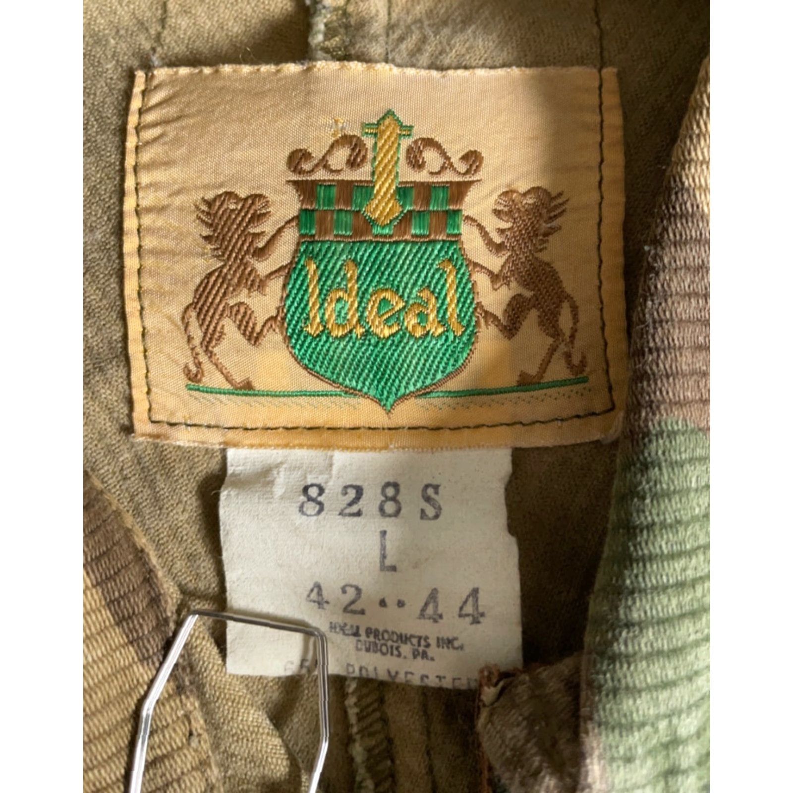 IDEA VINTAGE Ideal Camouflage Jacket Men's Large Green Cotton Blend USA Made Full Zip Unlined Military Style 80s 90s Retro Size US L / EU 52-54 / 3 - 3 Thumbnail