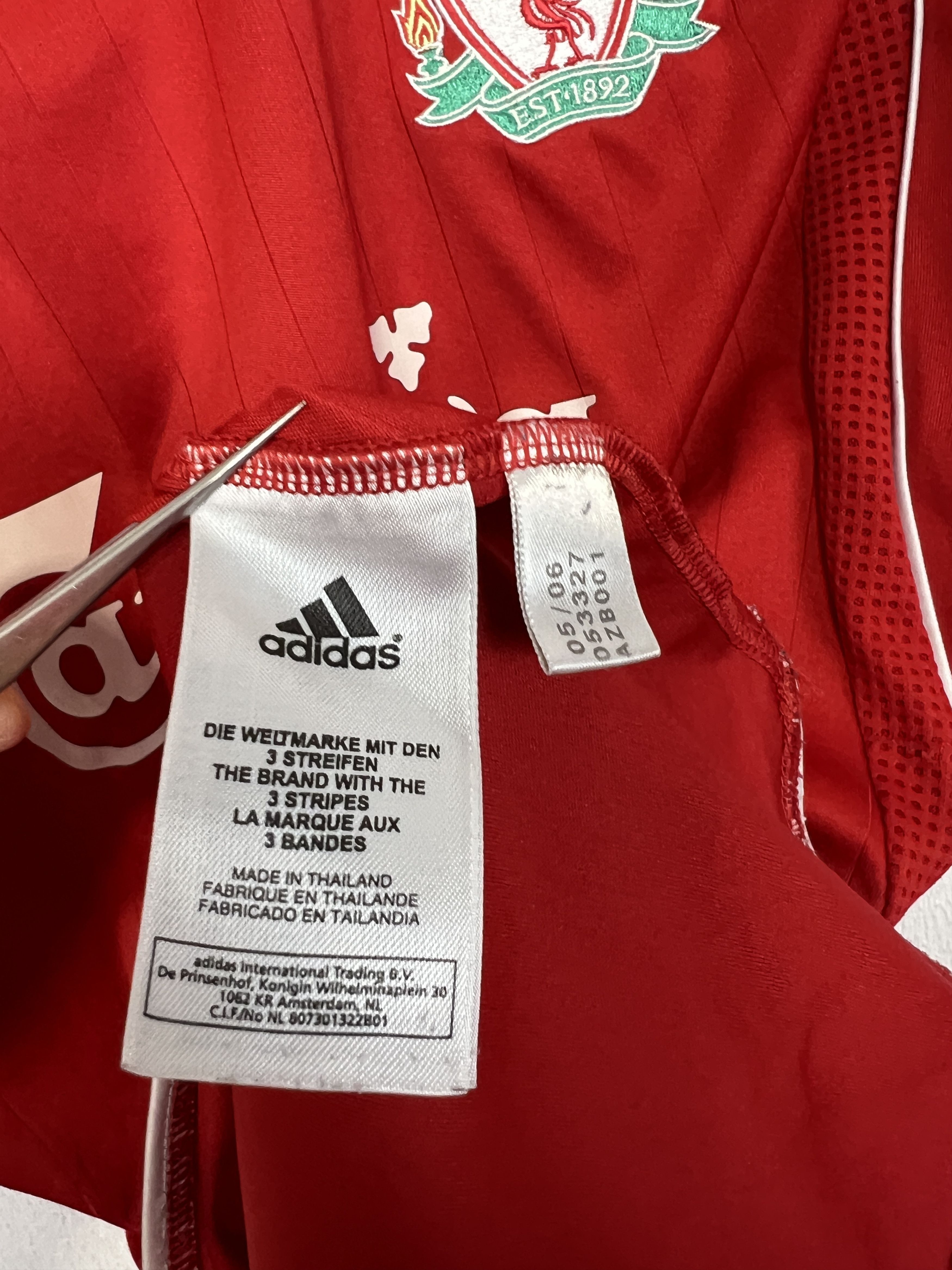 Adidas Liverpool Home football shirt 2006 Soccer Jersey Trikot Rare Size US L / EU 52-54 / 3 - 10 Thumbnail