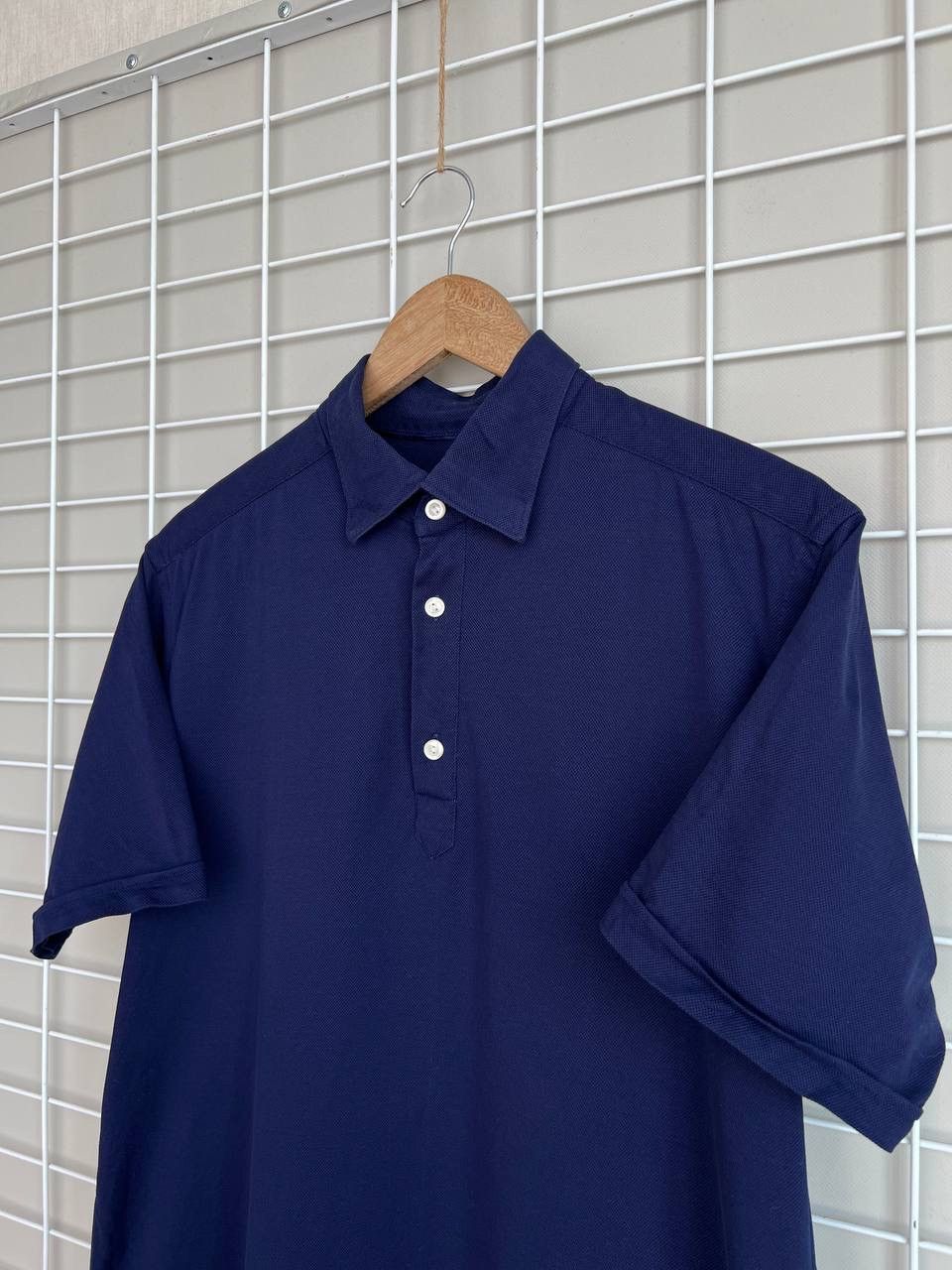 Eton Eton Navy Blue Oxford Pique Polo Shirt Mens Size L Size US L / EU 52-54 / 3 - 4 Thumbnail