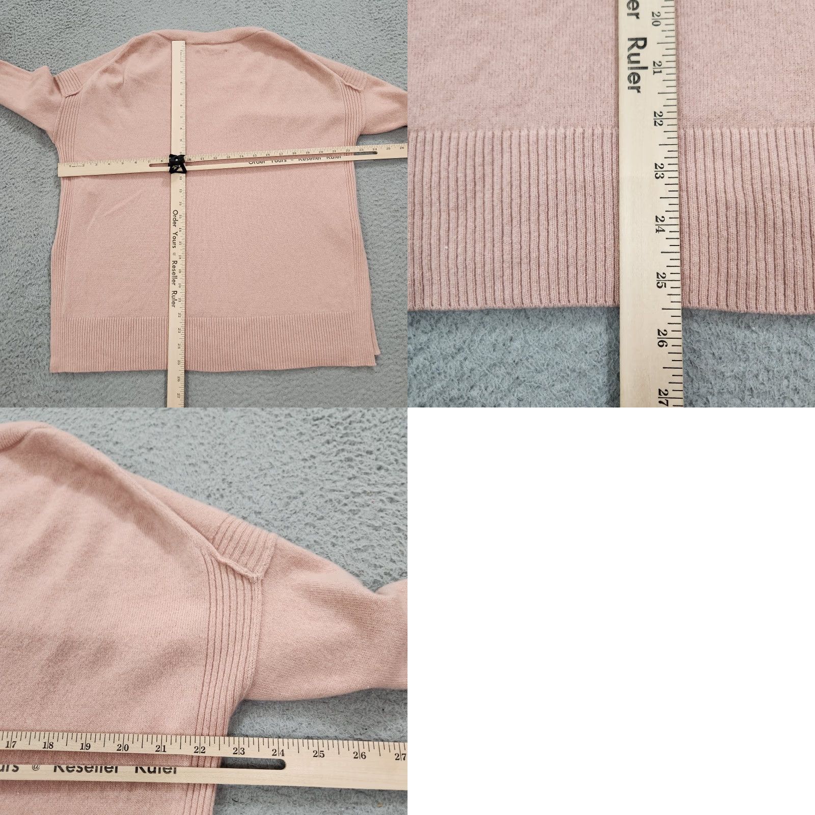 AllSaints Sweater Womens Medium Pink Tara Jumper Cashmere Wool Blend Pullover Knit