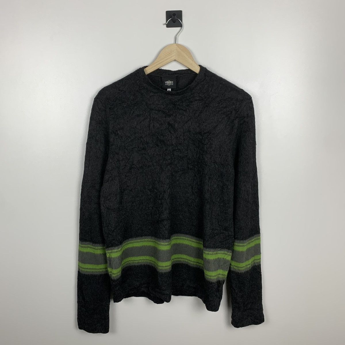 Versace Jeans Couture Versace Designer Striped Sweater Size XXL Italian Luxury Top Size XXL / US 16-18 / IT 52-54 - 1 Thumbnail