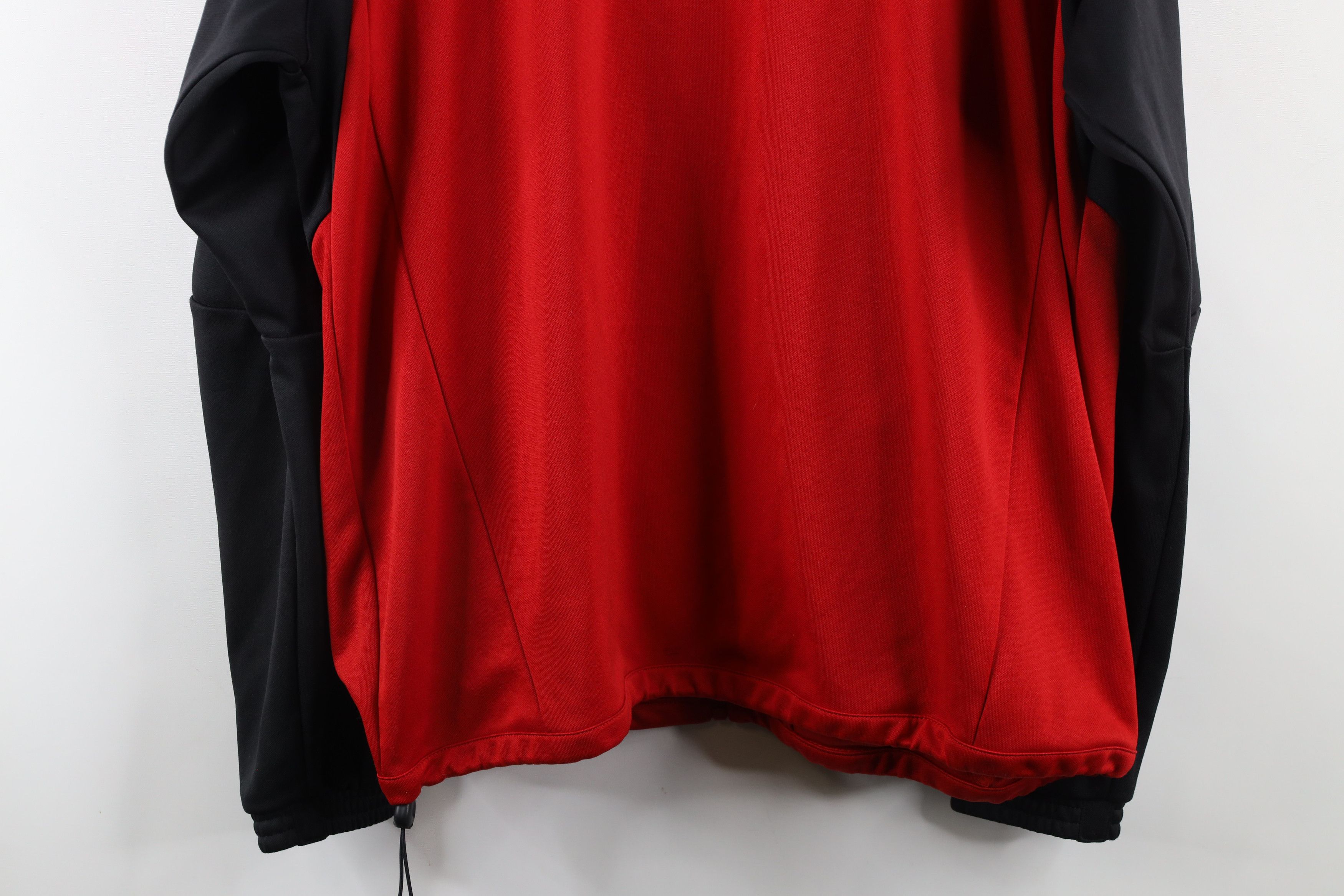 Adidas × Vintage Vintage Adidas Soccer Striped Full Zip Warm Up Jacket Red Size US L / EU 52-54 / 3 - 14 Thumbnail