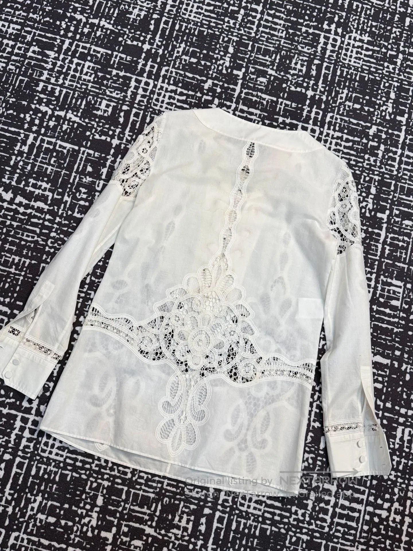 Other Vintage White Long-Sleeve Shirt. Size M / US 6-8 / IT 42-44 - 4 Thumbnail