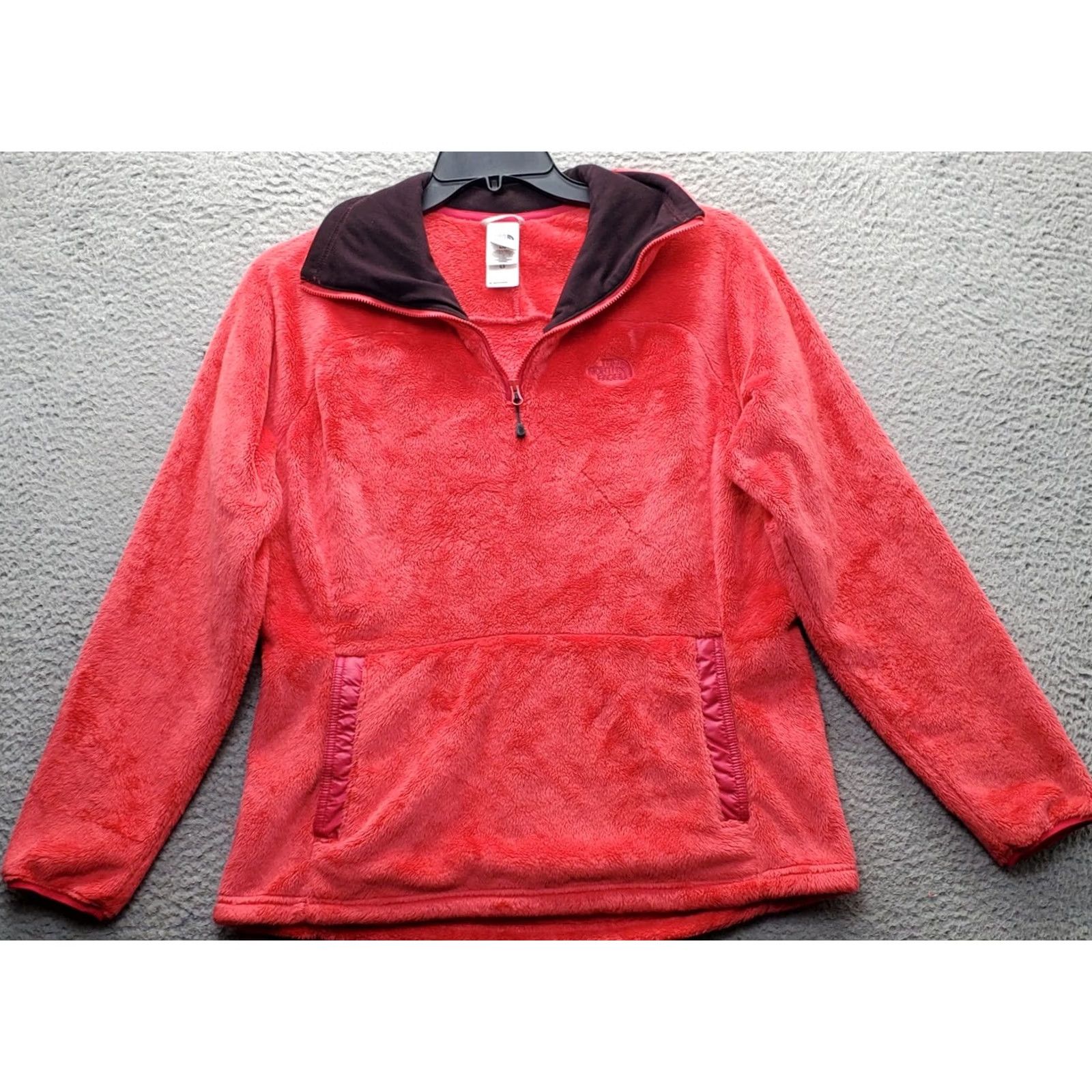The North Face The North Face Womens Jacket Red 1/4 Zip Thick Fleece Long Sleeve L Regular Size L / US 10 / IT 46 - 2 Thumbnail