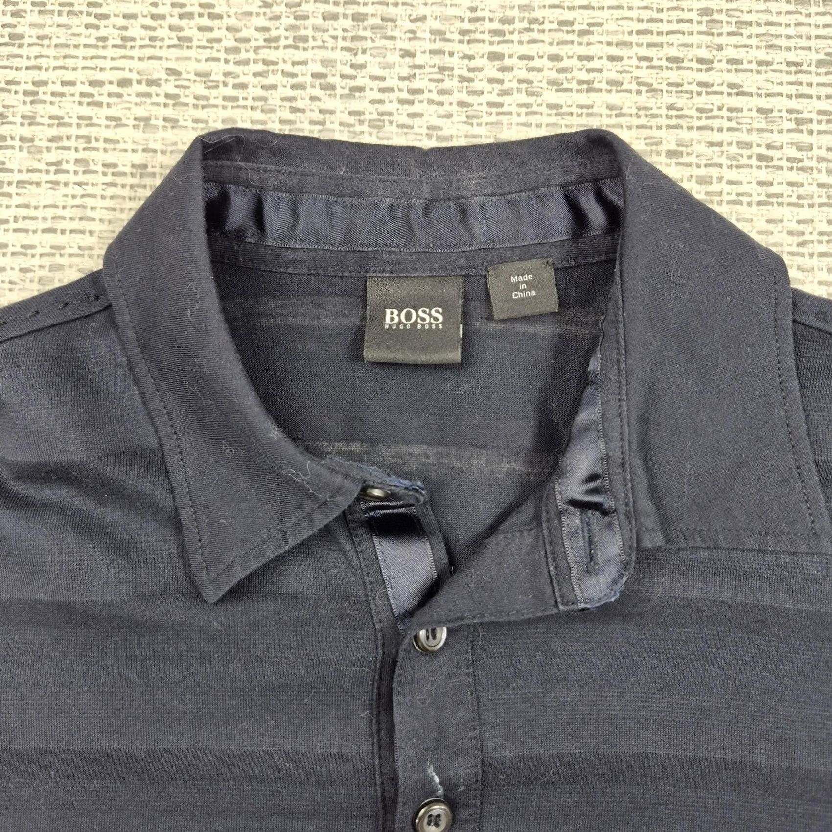 Hugo Boss HUGO BOSS Polo Shirt Mens Small Black Stripe Lightweight Knit Long Sleeve Casual Shirt Size US S / EU 44-46 / 1 - 5 Thumbnail