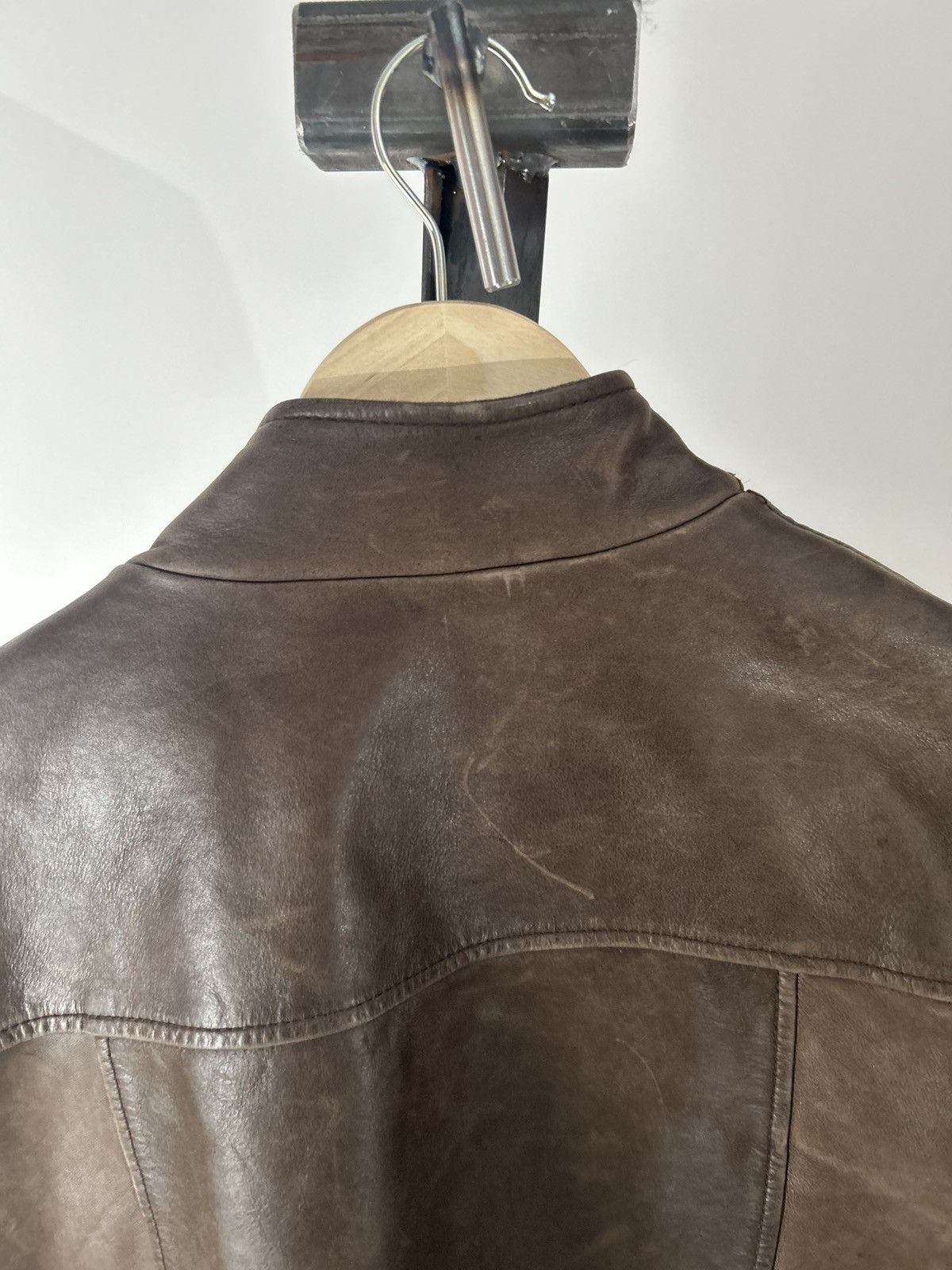 Hugo Boss HUGO BOSS Crook N Brown Cattle Leather Bomber Jacket Size 52 Size US L / EU 52-54 / 3 - 3 Thumbnail