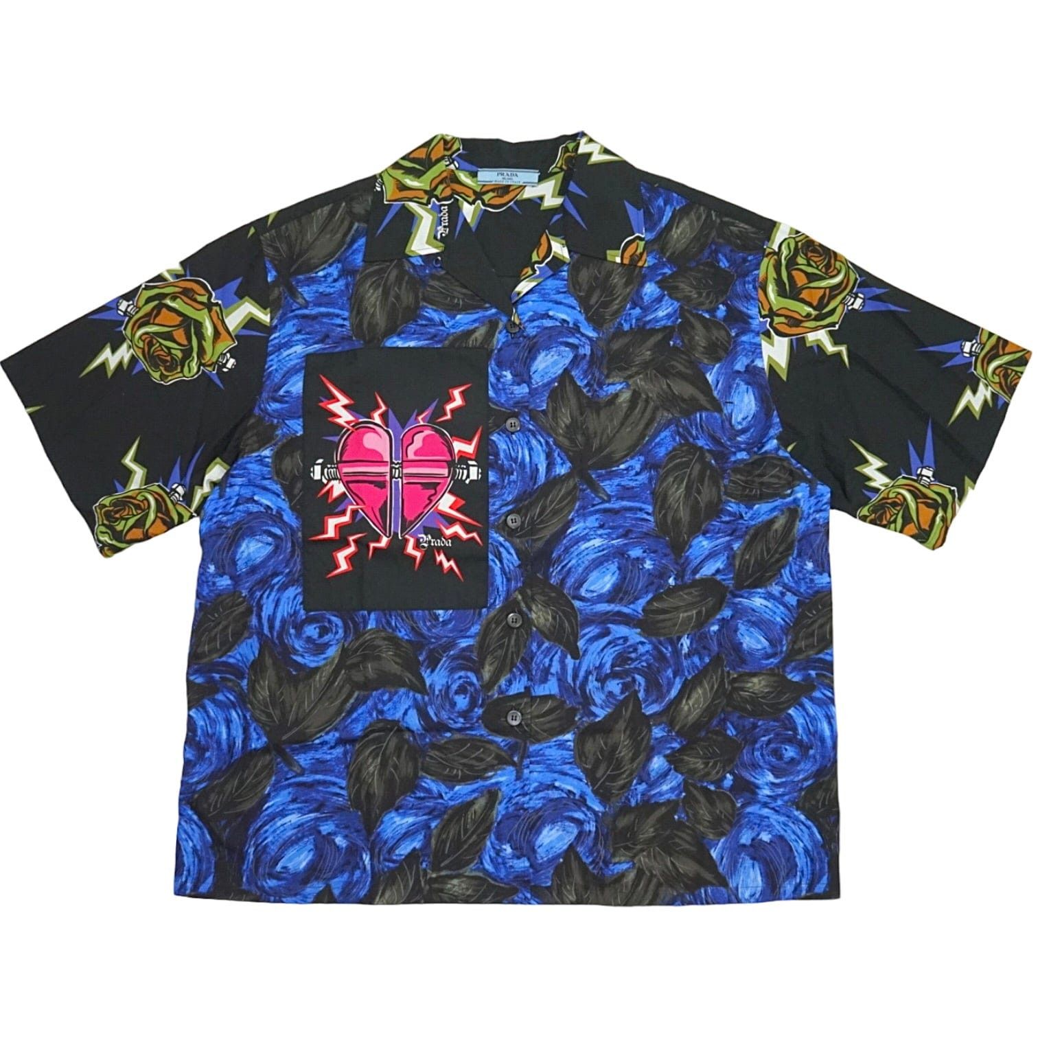 Prada Electric Heart Frankenstein Button Up Black Size US M / EU 48-50 / 2 - 1 Thumbnail