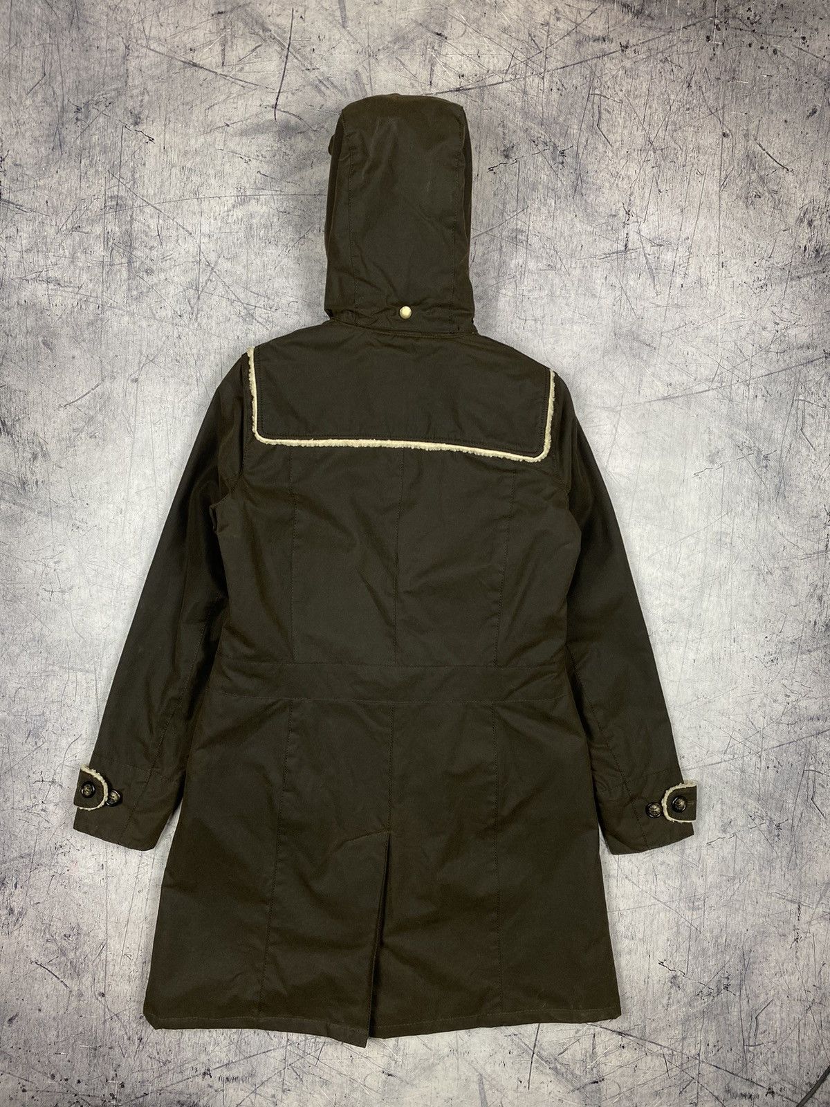 Vintage Barbour Uplands Duffle Wax Tartan Coat Jacket