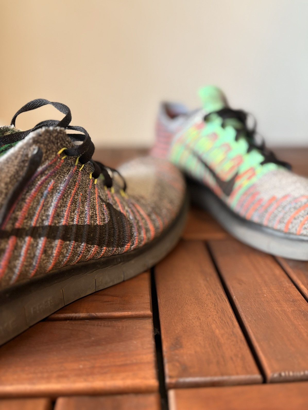 Nike Nike Free RN Flyknit – Grey / Multicolour – US11 – 2017 Size US 11 / EU 44 - 9 Thumbnail
