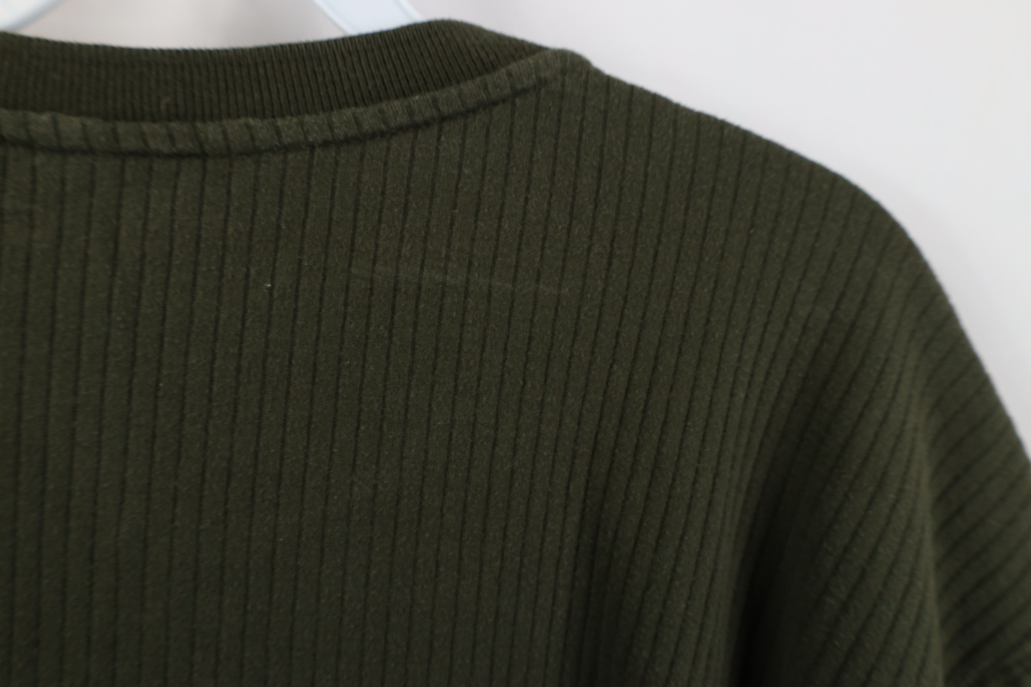 Vintage Vintage 90s Y2K Streetwear Cotton Ribbed Knit Henley T-Shirt Size US XXL / EU 58 / 5 - 11 Thumbnail