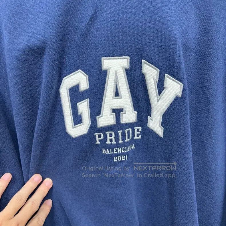 Balenciaga Balenciaga “GAY” embroidery hoodie Size US XS / EU 42 / 0 - 3 Thumbnail