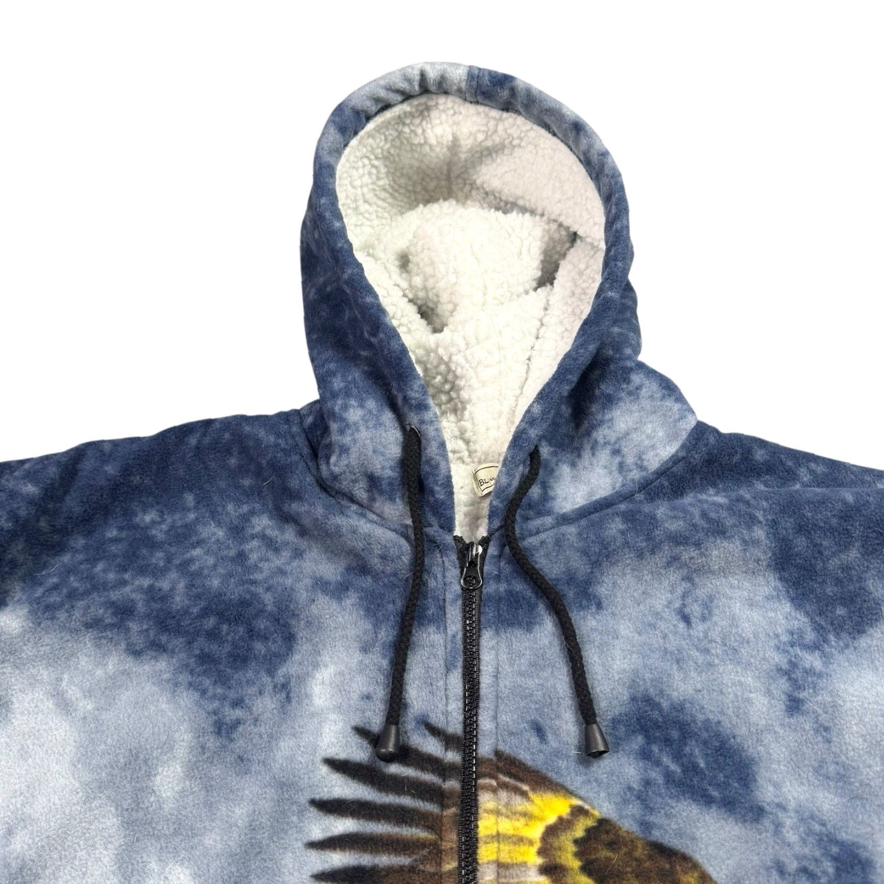 Vintage Black Canyon Outfitters Jacket Men 3XL Sherpa Fleece All Over Print Eagle Nature Full Zip Hooded Insulated Pockets 80s 90s Outdoor Size US XXL / EU 58 / 5 - 3 Thumbnail