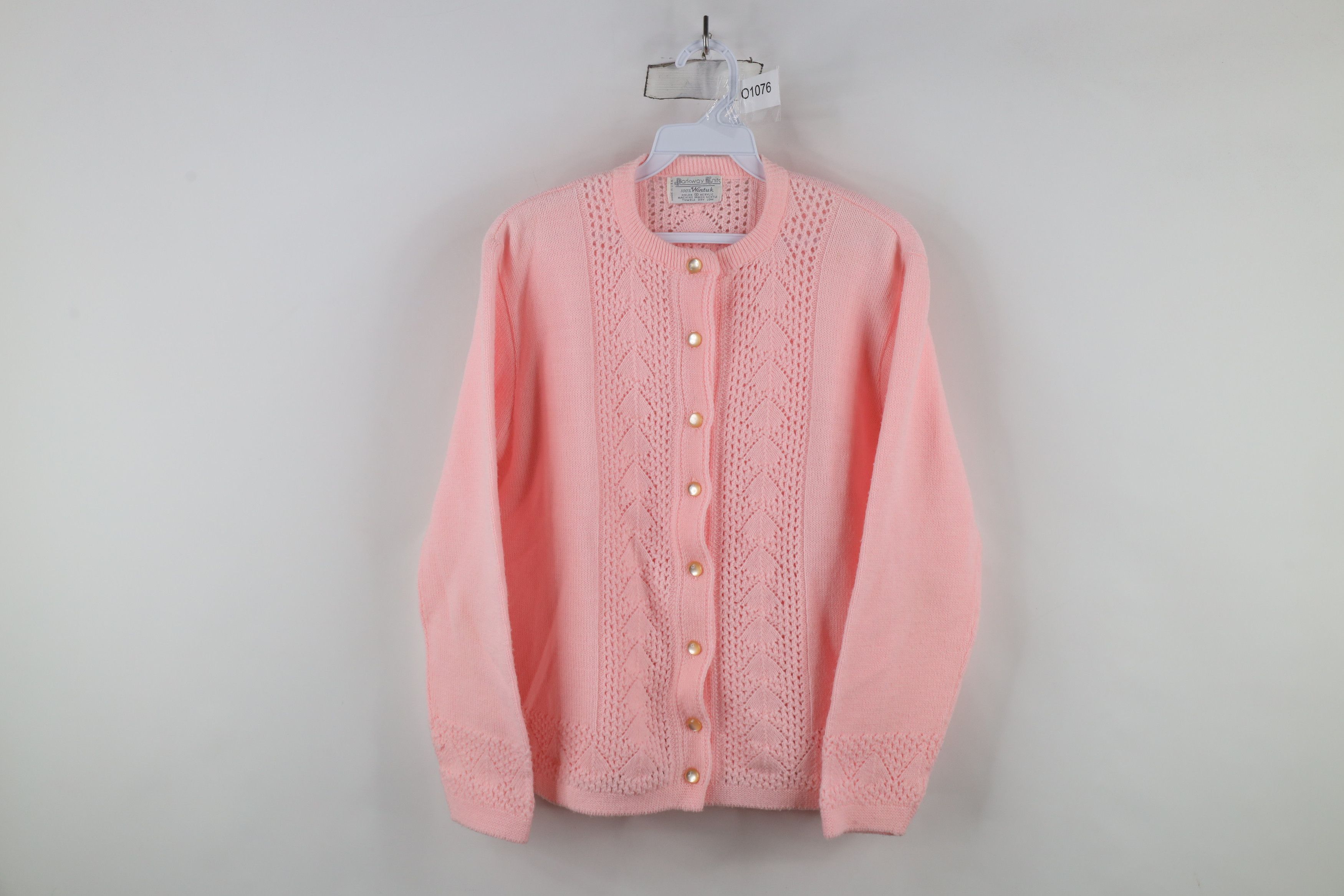 Vintage Vintage 50s 60s Rockabilly Scallop Knit Cardigan Sweater USA Size M / US 6-8 / IT 42-44 - 1 Thumbnail