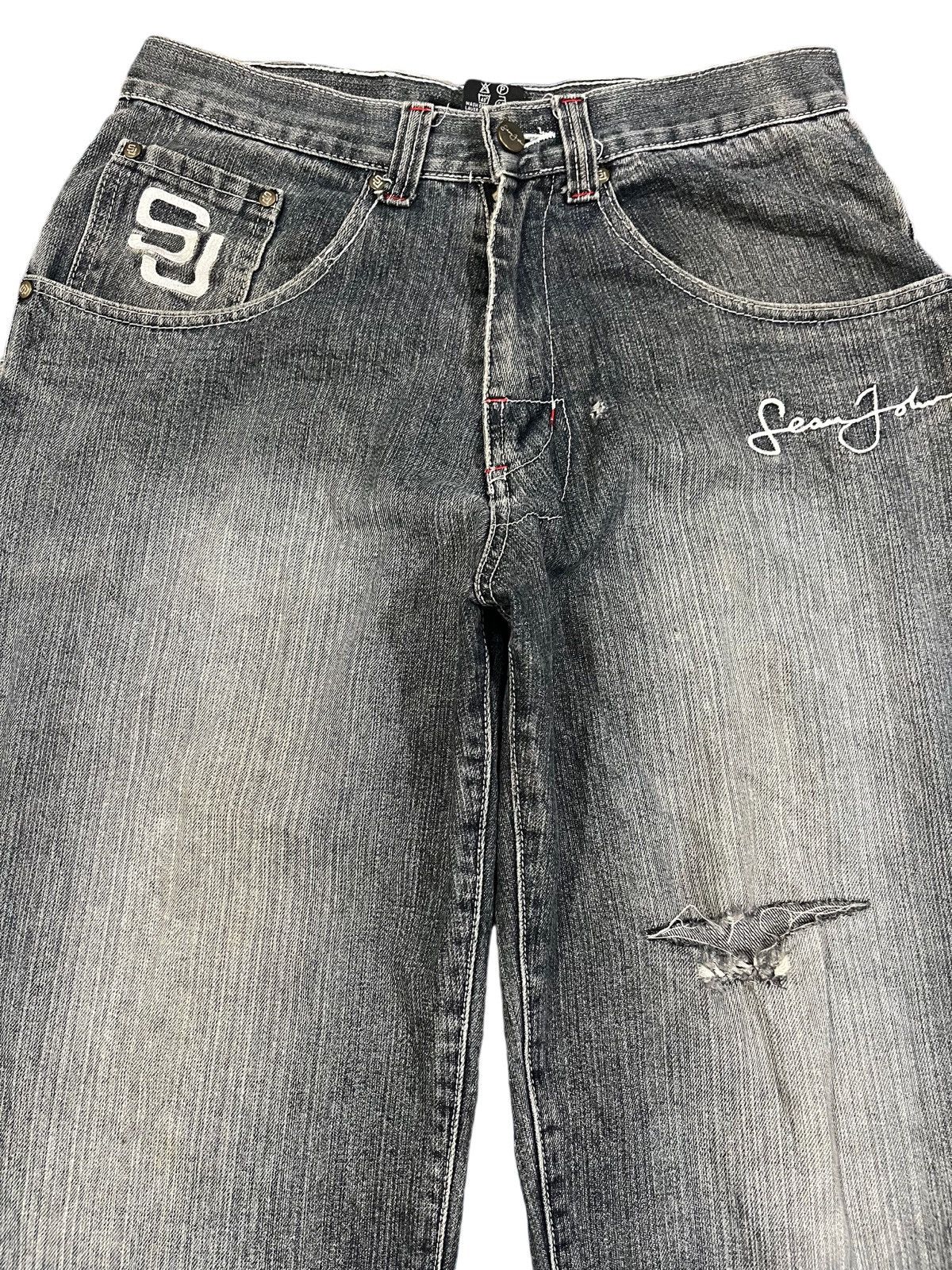 Sean John Vintage Sean John Baggy Embroiddery Denim Size US 31 - 2 Thumbnail