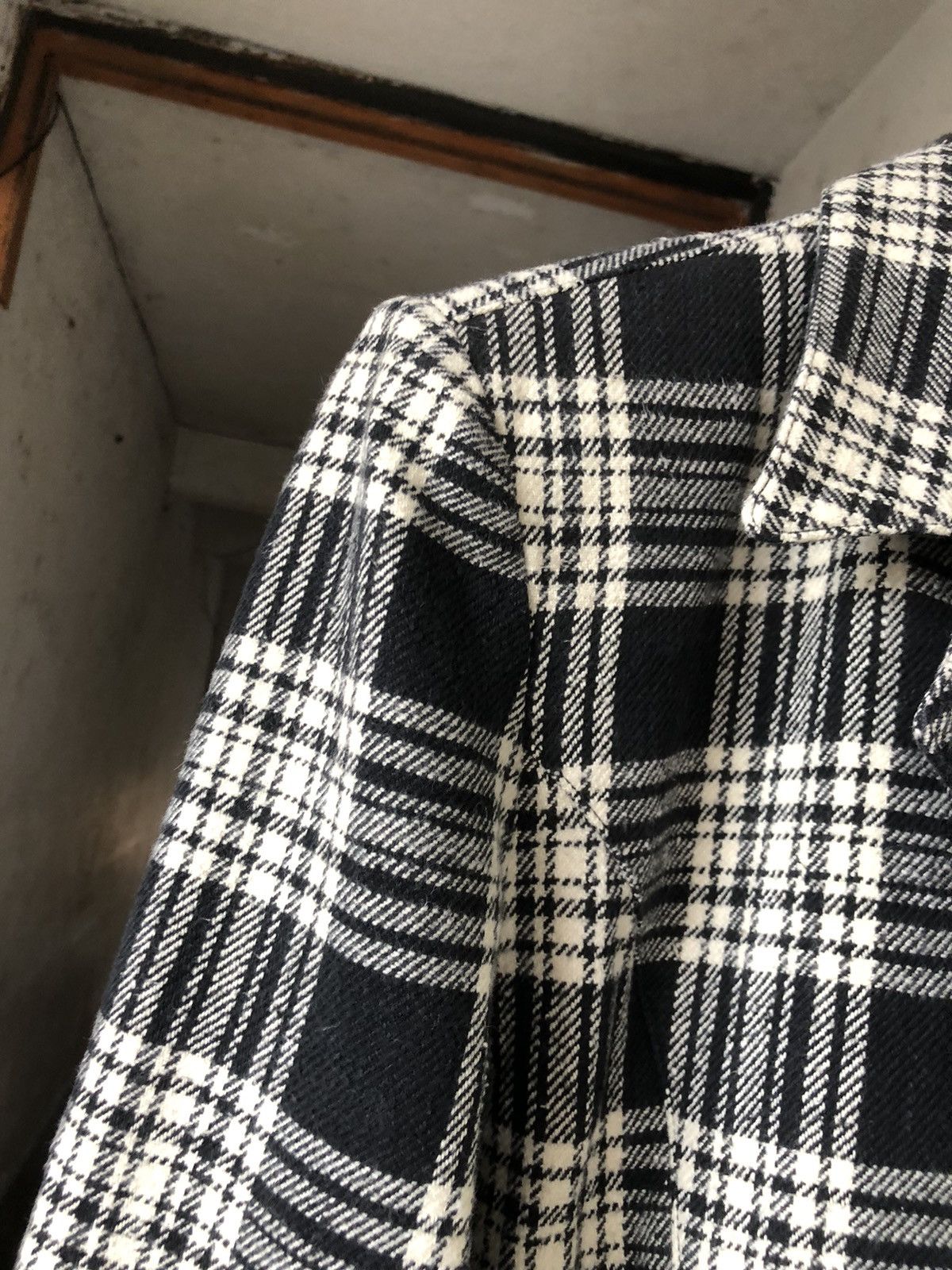 Issey Miyake Vintage Issey Miyake IS Cotton Checked Coat Jacket Size M / US 6-8 / IT 42-44 - 9 Thumbnail