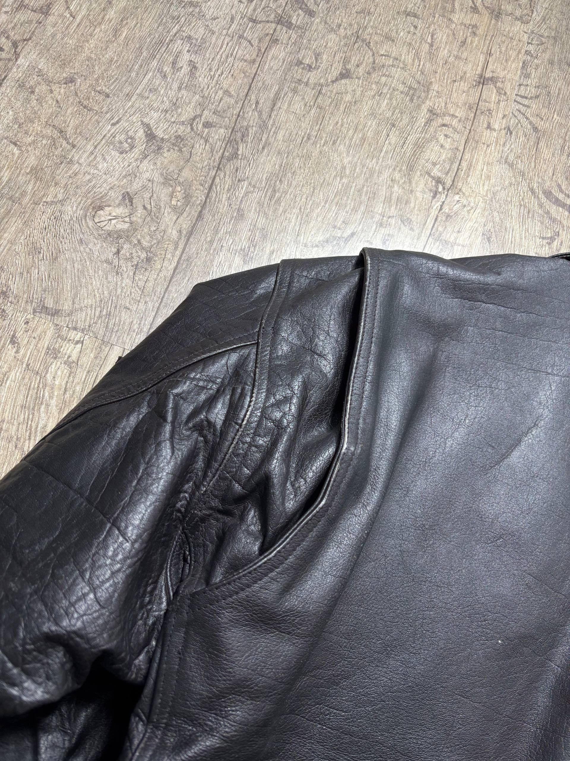 Genuine Leather Vintage USA Braid Rare Assymetrical Leather Jacket Size US XL / EU 56 / 4 - 15 Thumbnail