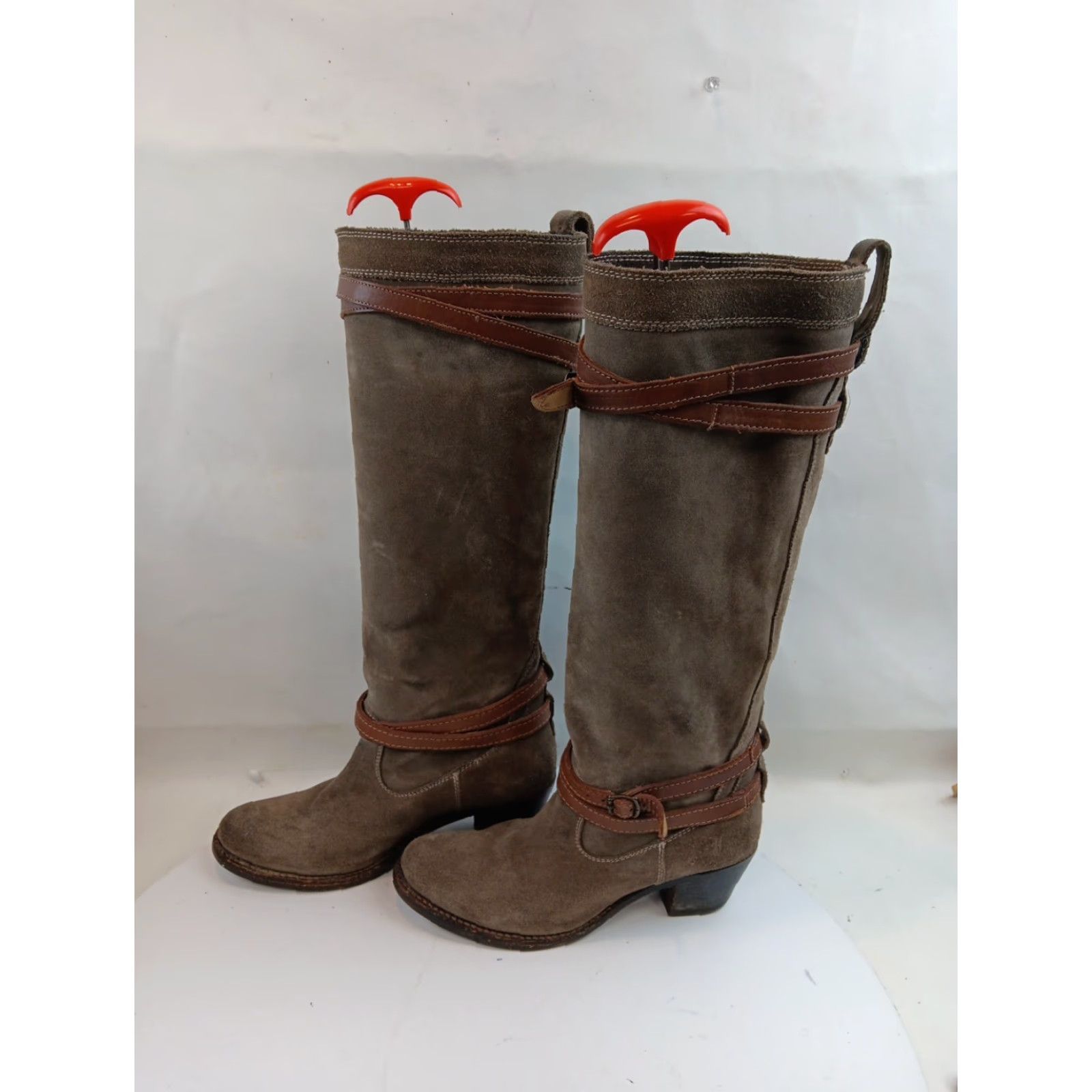 Frye Frye Jane Strappy Boot Suede Nubuck Fatigue Size 6.5 Boots Women Fatigue Suede Nubuck Mid-Calf 6.5 Womens Frye Jane Fatigue Size US 7 / IT 37 - 6 Thumbnail