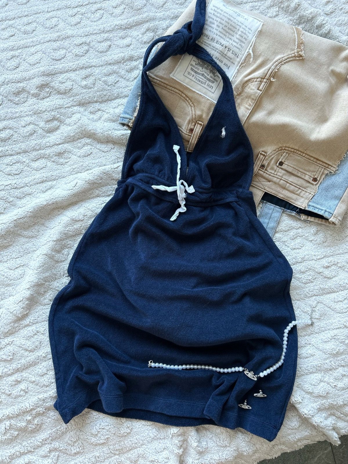 Polo Ralph Lauren Dress Polo ralph lauren Terry Empire-Waist Halter Cover-Up Size M / US 6-8 / IT 42-44 - 7 Thumbnail