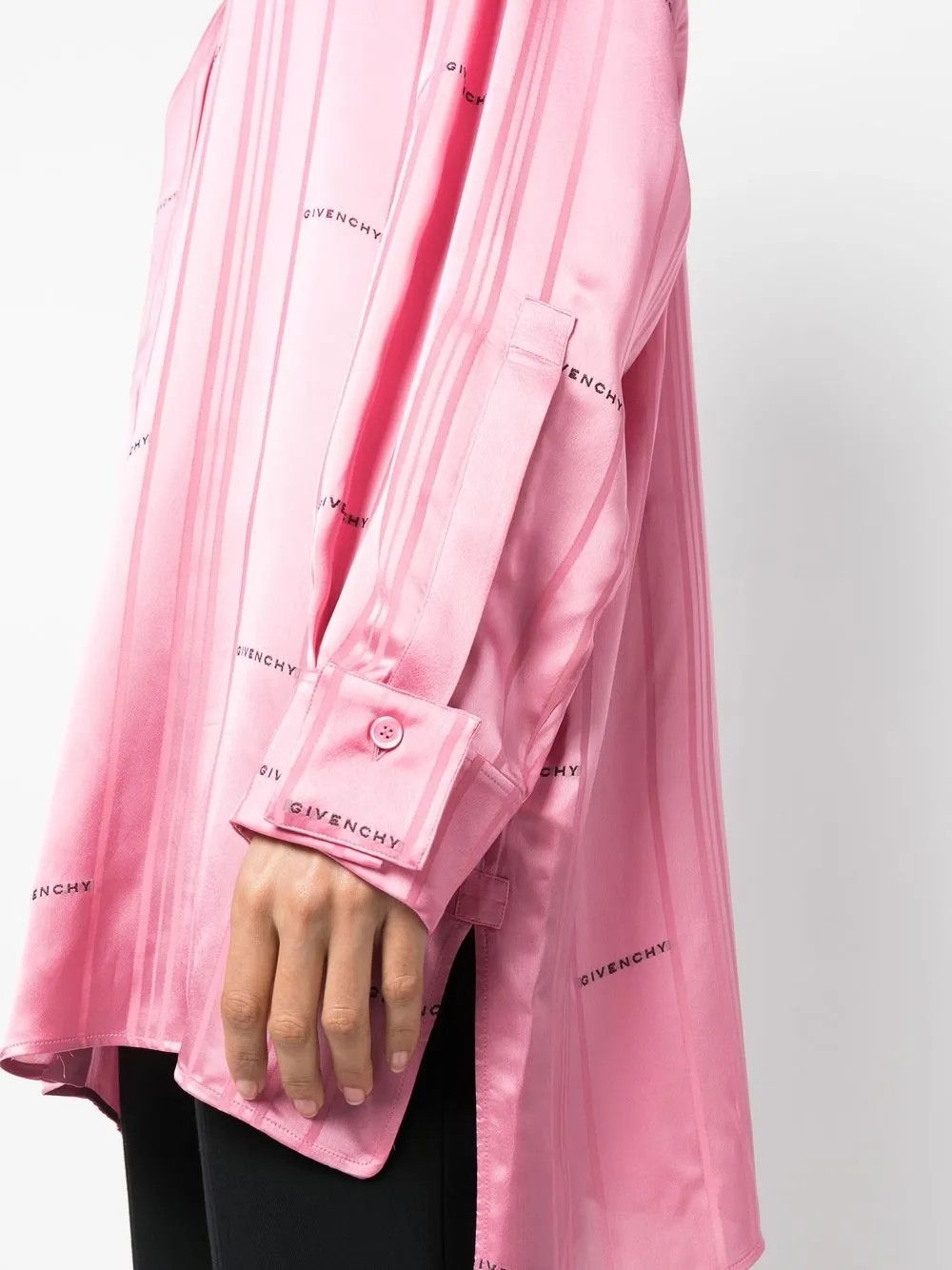 Givenchy o1y0925 Patterned Shirt in Pink Size S / US 4 / IT 40 - 2 Thumbnail